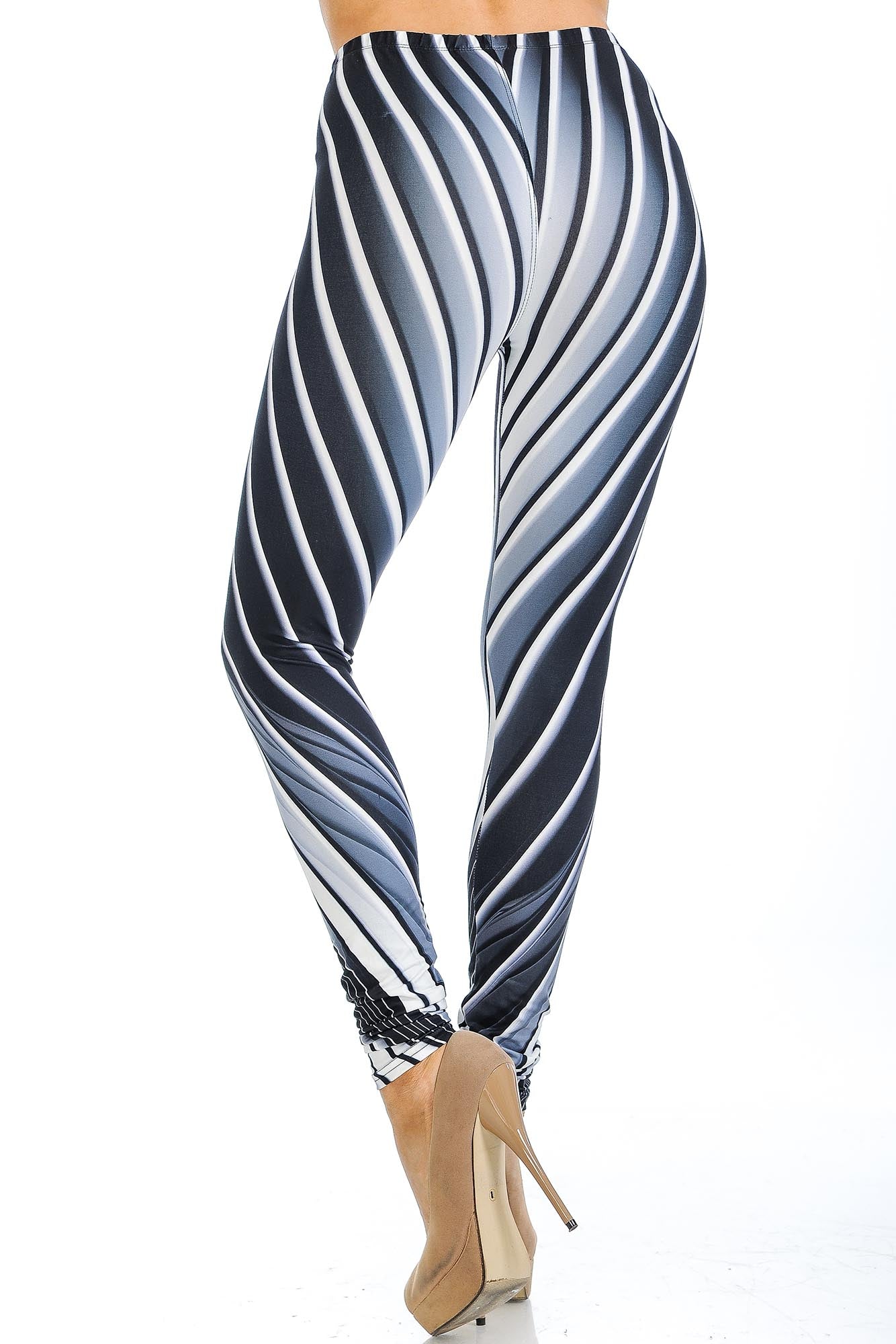 Creamy Soft Contour Body Lines Extra Small Leggings - USA Fashion (XSmall One Size,Black)