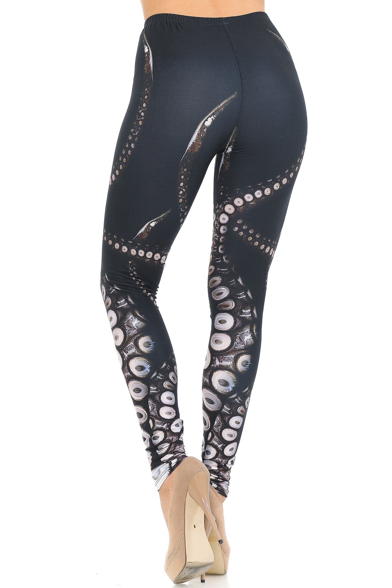Creamy Soft Tentacle Extra Small Leggings - USA Fashion (XSmall One Size,Black)