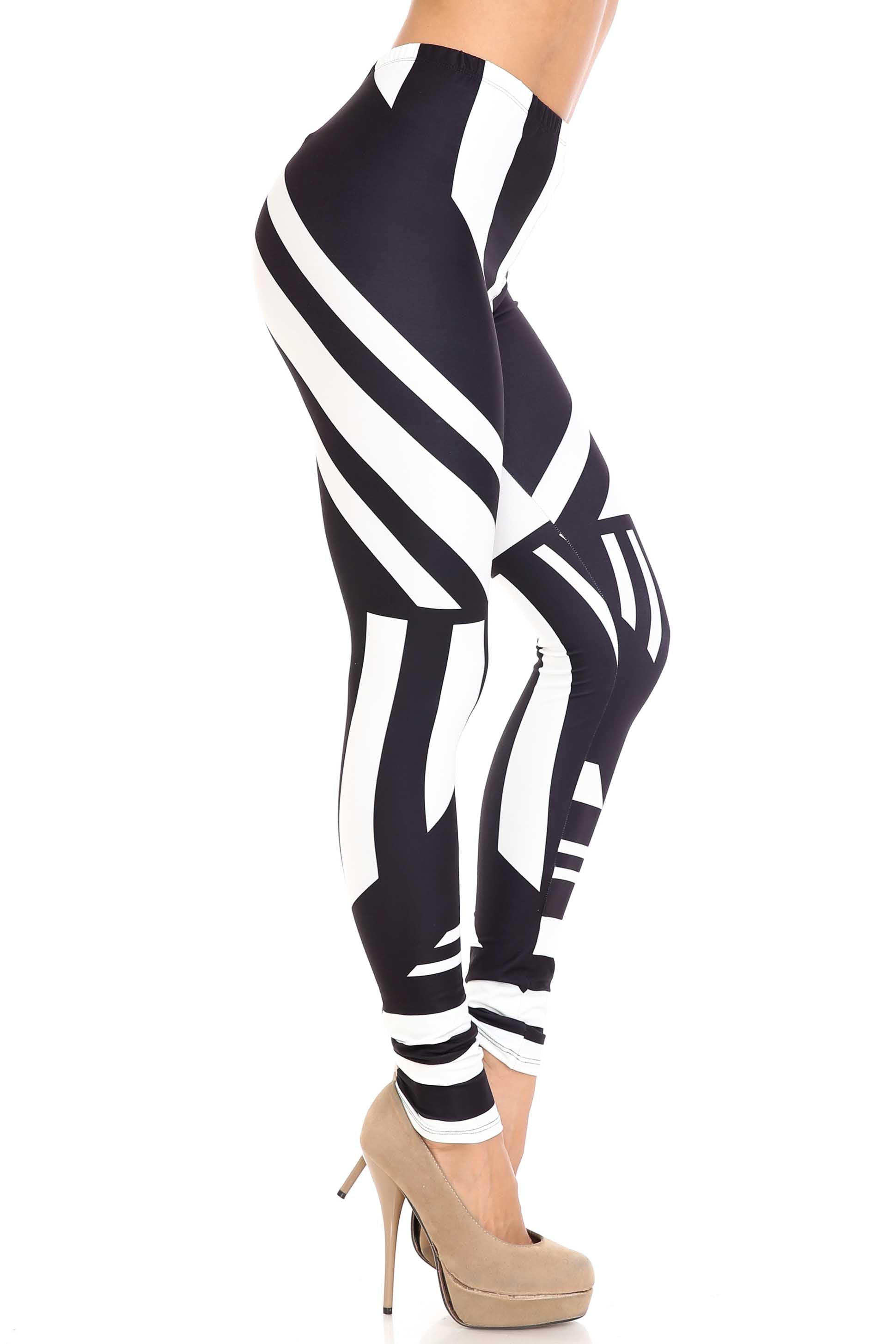 Creamy Soft Body Flatter Lines Leggings - USA Fashion (One Size Regular,Black)