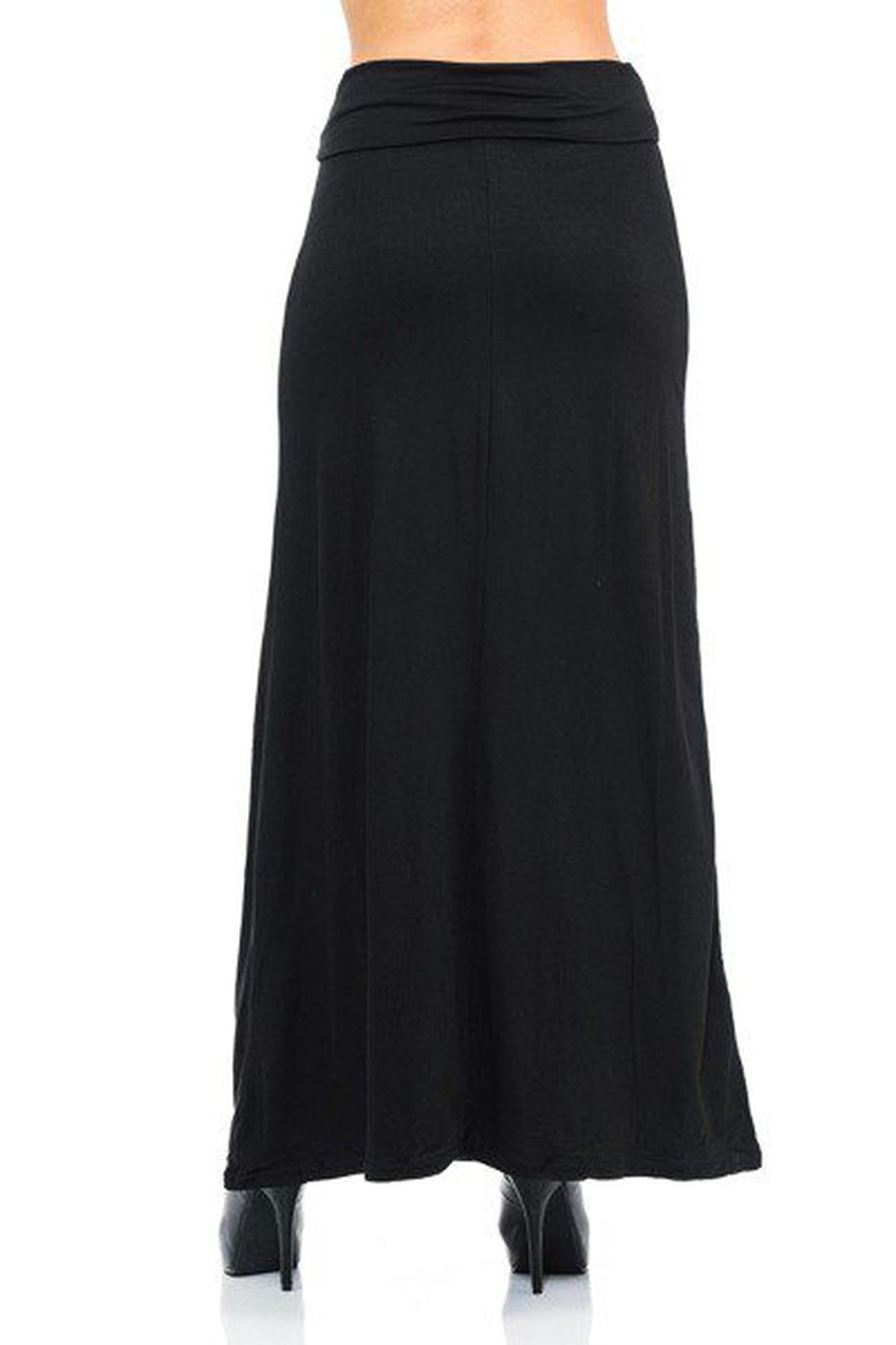 Buttery Smooth Solid Black Maxi Skirt