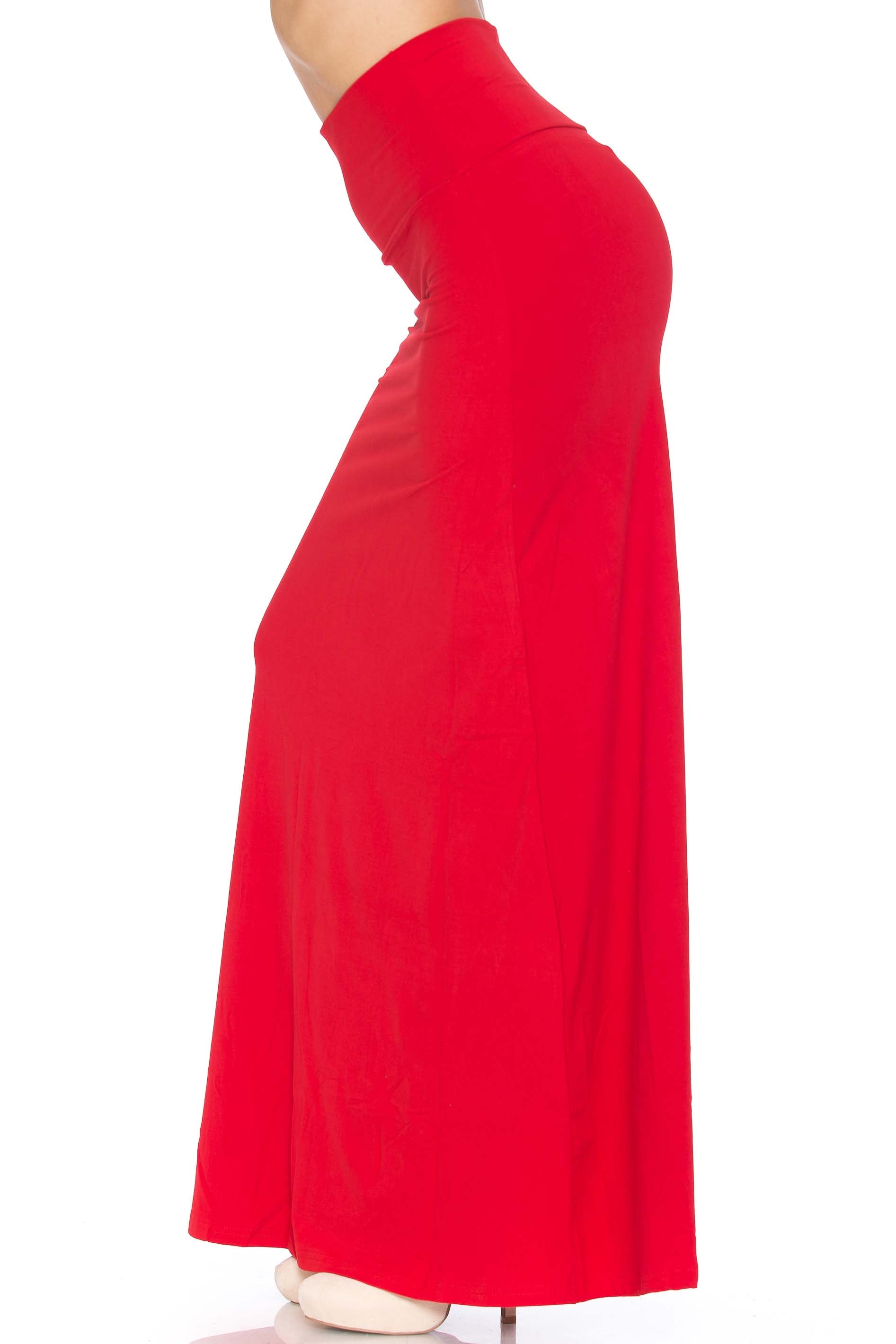 Buttery Smooth Basic Black Plus Size Maxi Skirt
