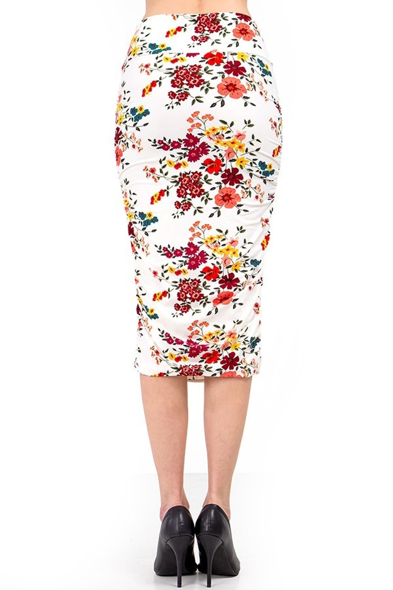 Brushed Fresh Spring Floral Skirt