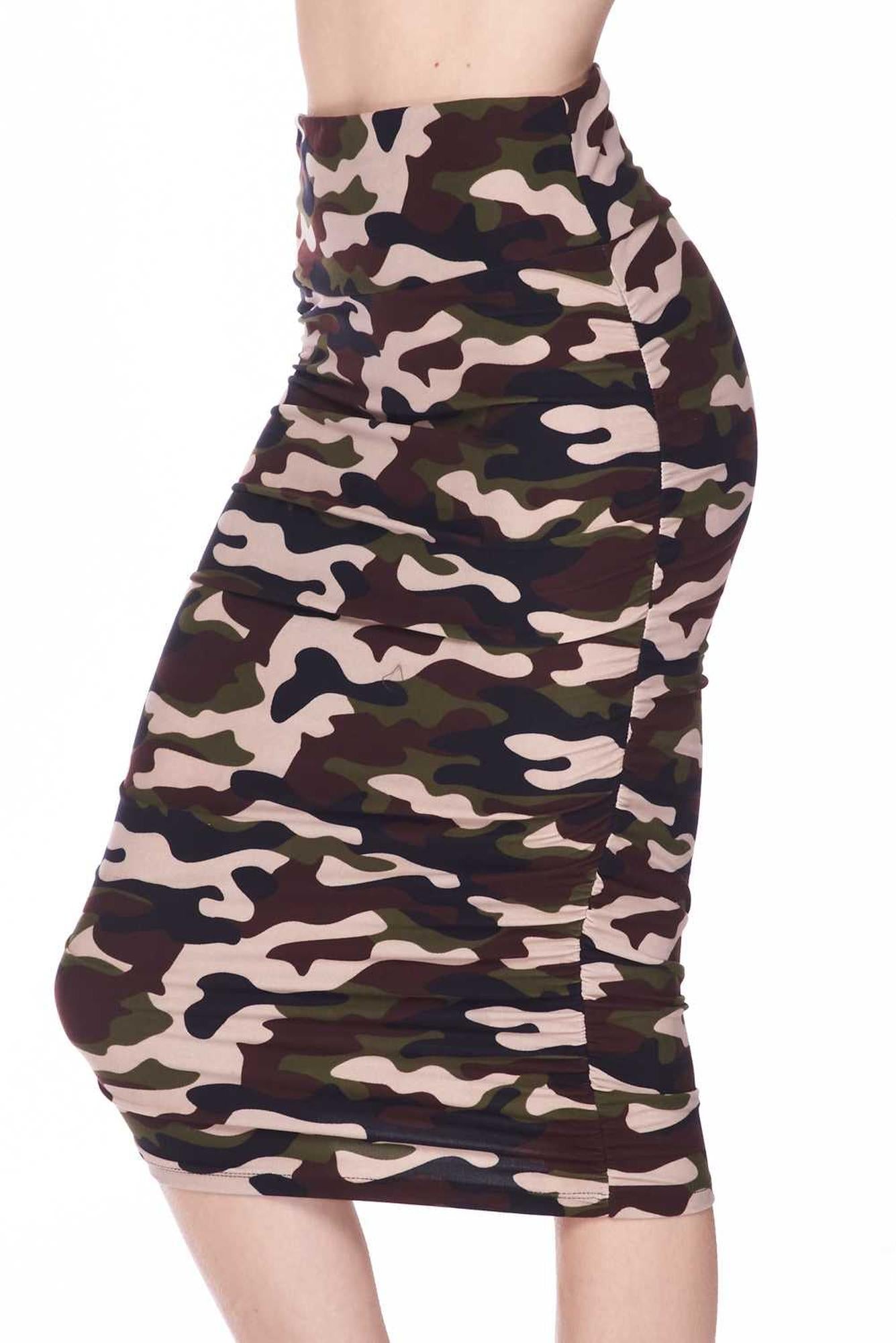 Buttery Smooth Flirty Camouflage Pencil Skirt