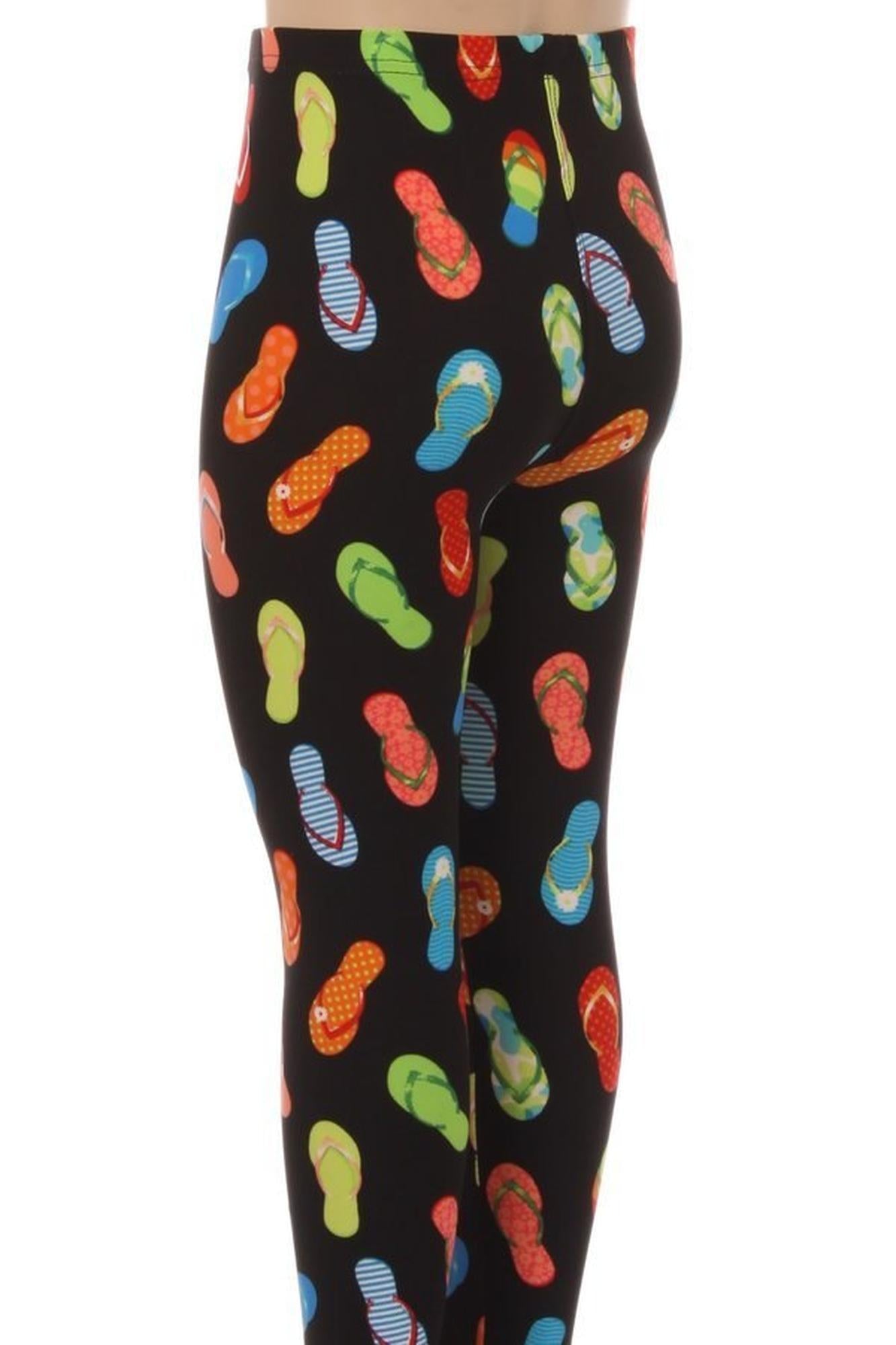 Brushed Summer Beach Sandals Kids Leggings