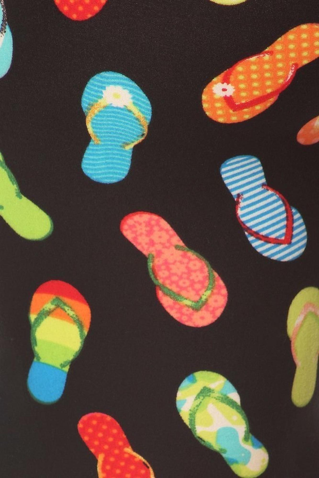 Brushed Summer Beach Sandals Kids Leggings