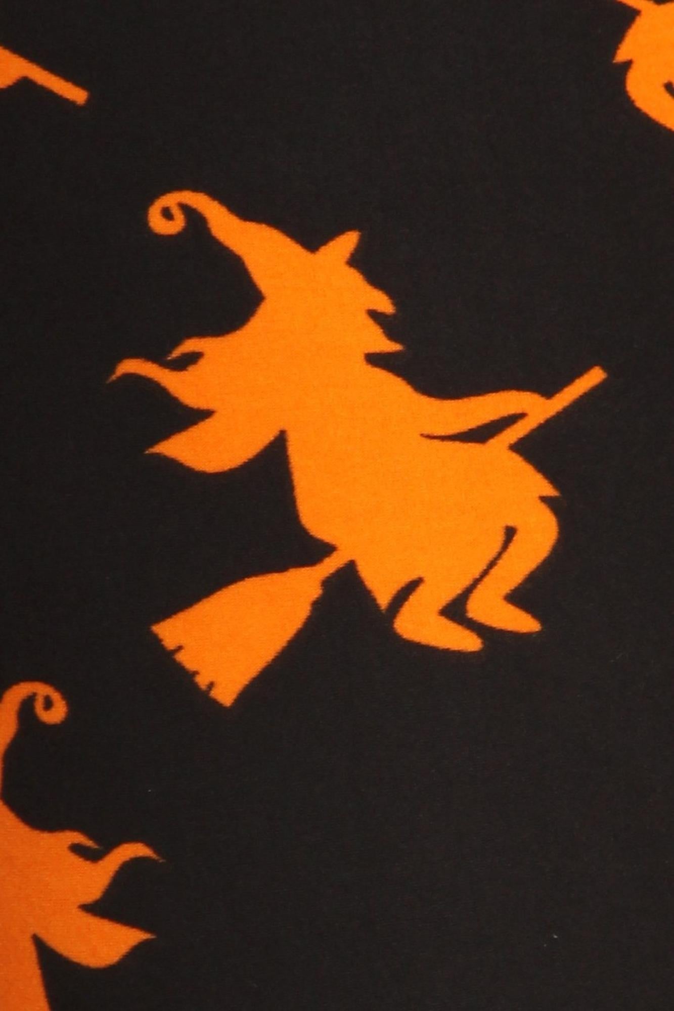 Brushed Broomstick Witches Kids Leggings