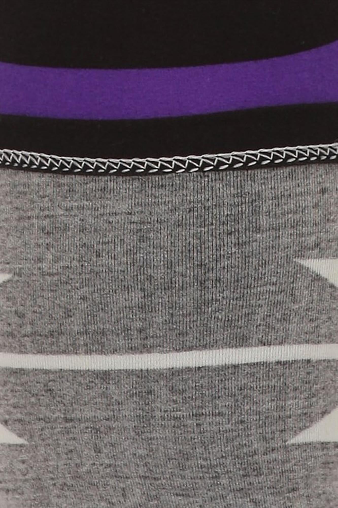 Brushed Purple Azteca Tribal Kids Leggings