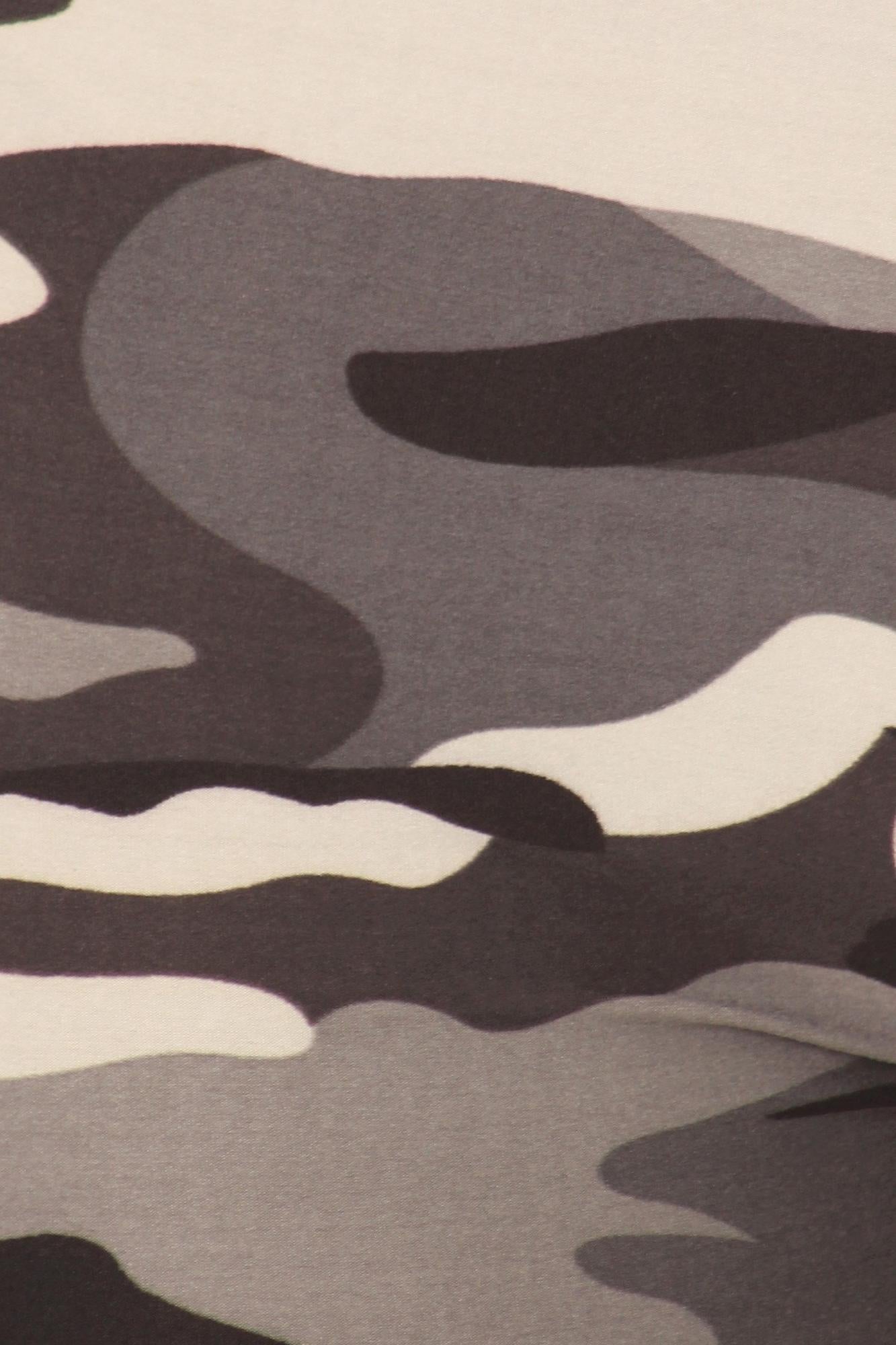 Buttery Smooth Charcoal Camouflage Kids Leggings | EEVEE