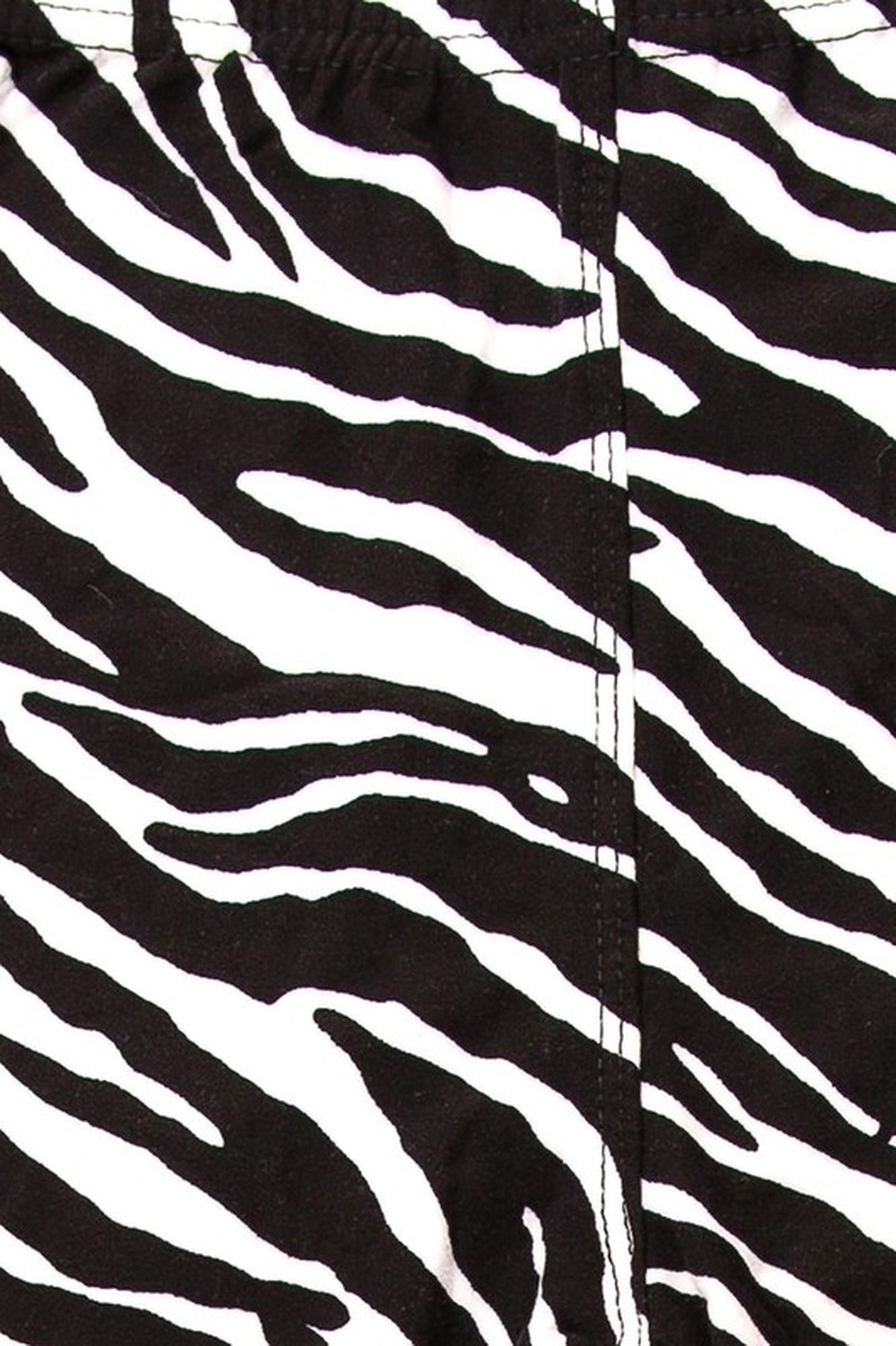 Brushed Zebra Print Kids Leggings