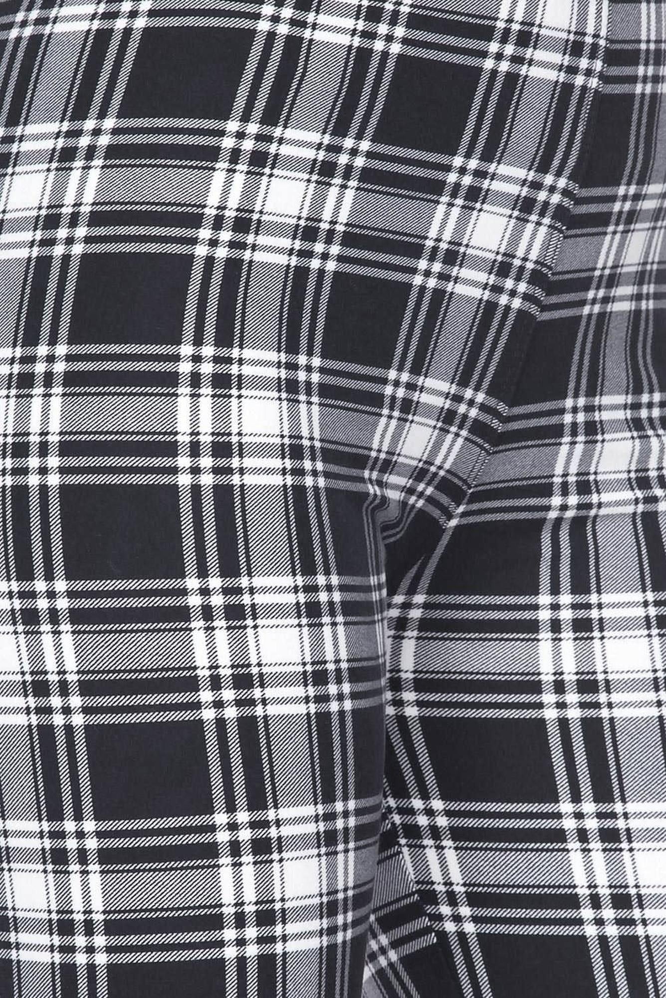 Brushed Monochrome Tartan Plaid Kids Leggings