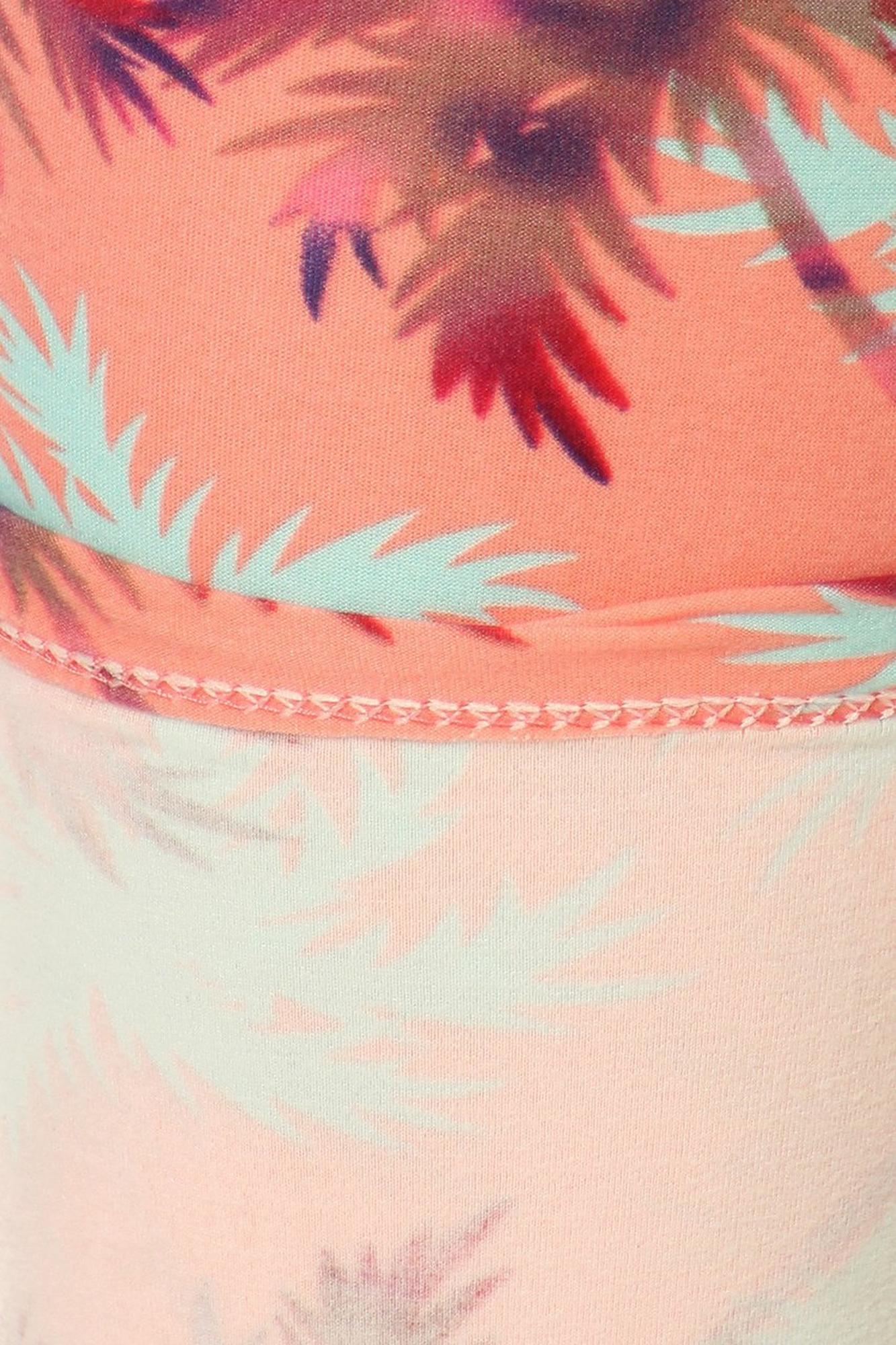 Brushed Peach Palm Trees Kids Leggings