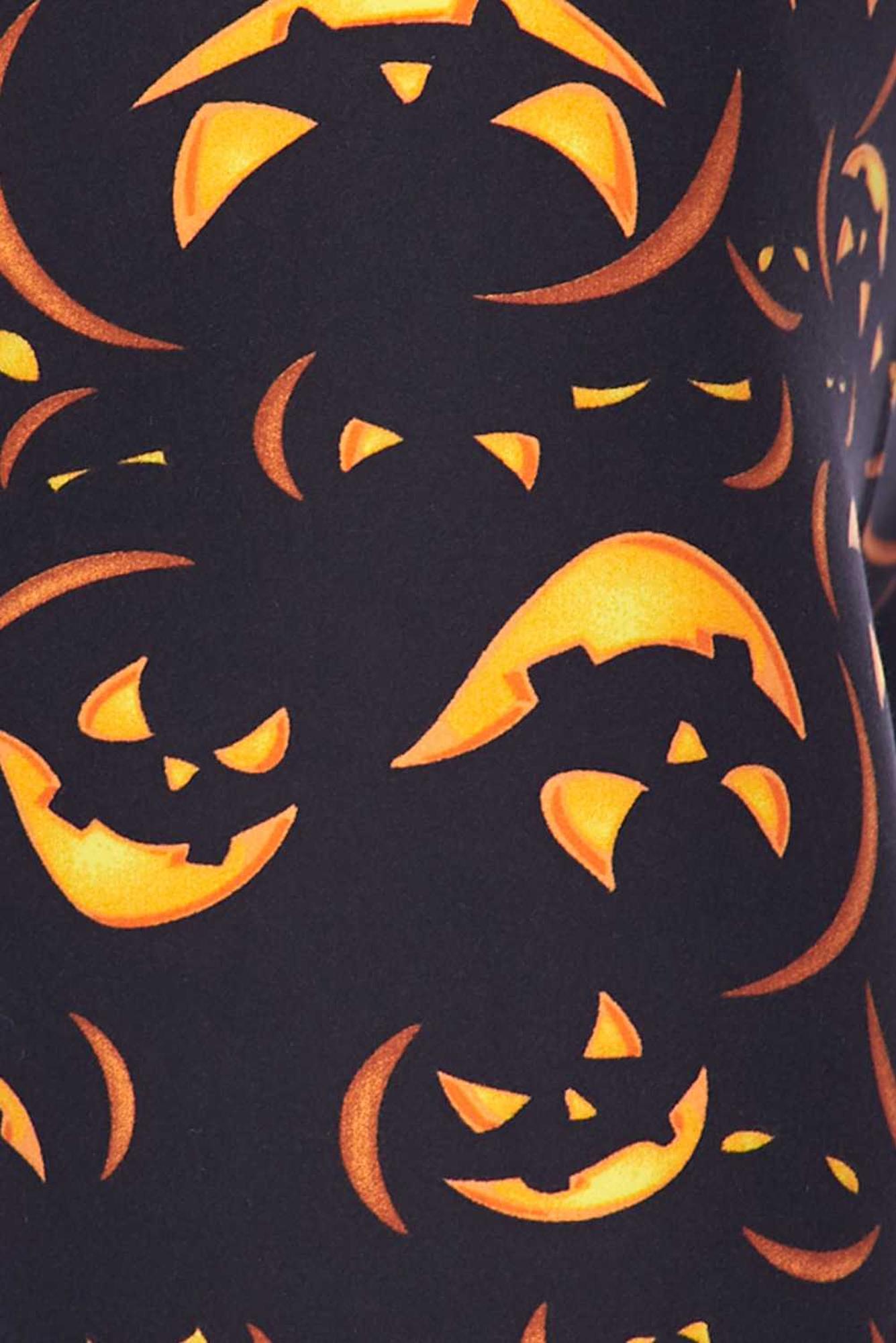Soft Brushed Evil Halloween Pumpkins Kids Leggings
