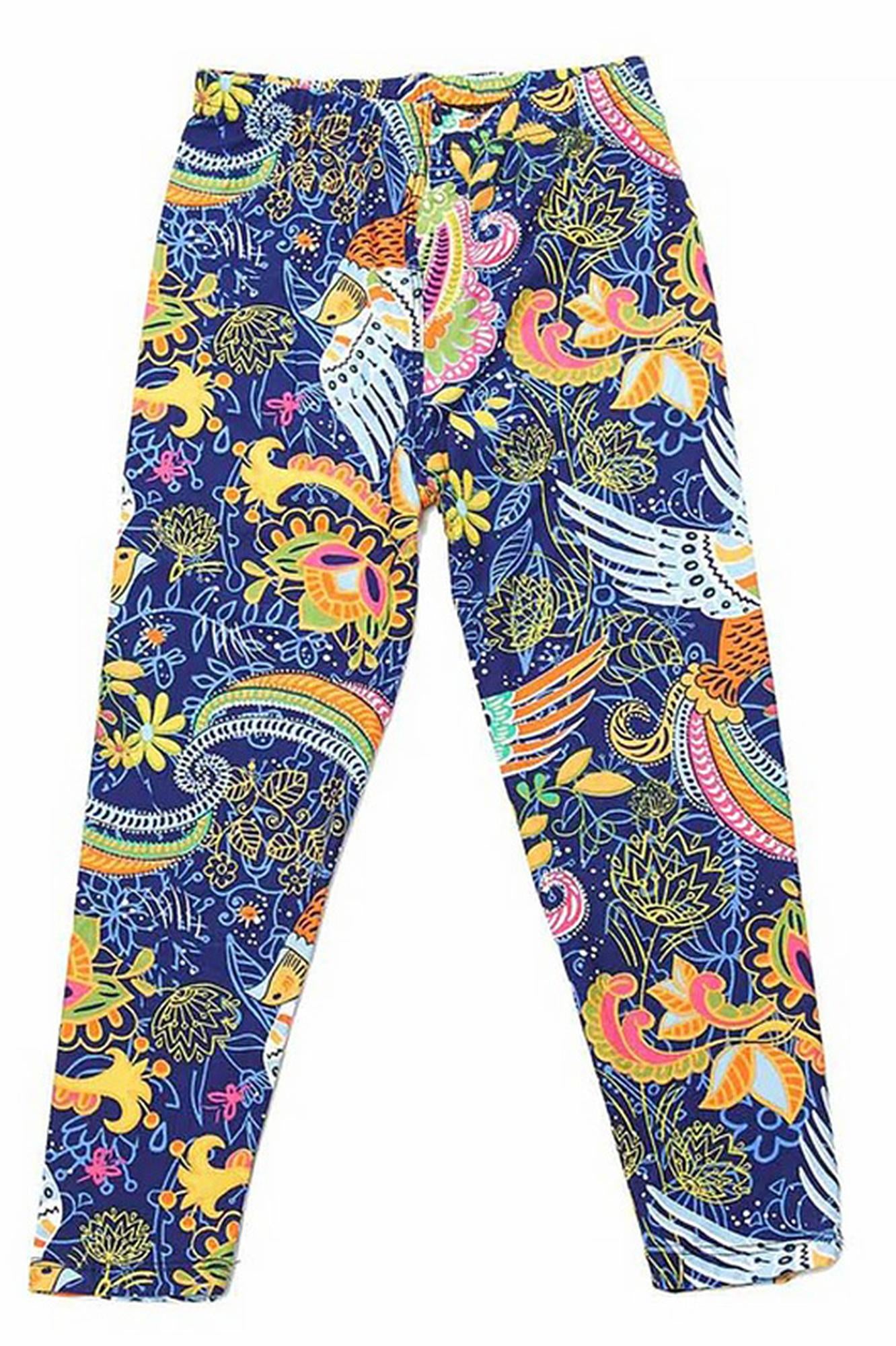 Buttery Smooth Dazzling Rainbow Paisley Kids Leggings