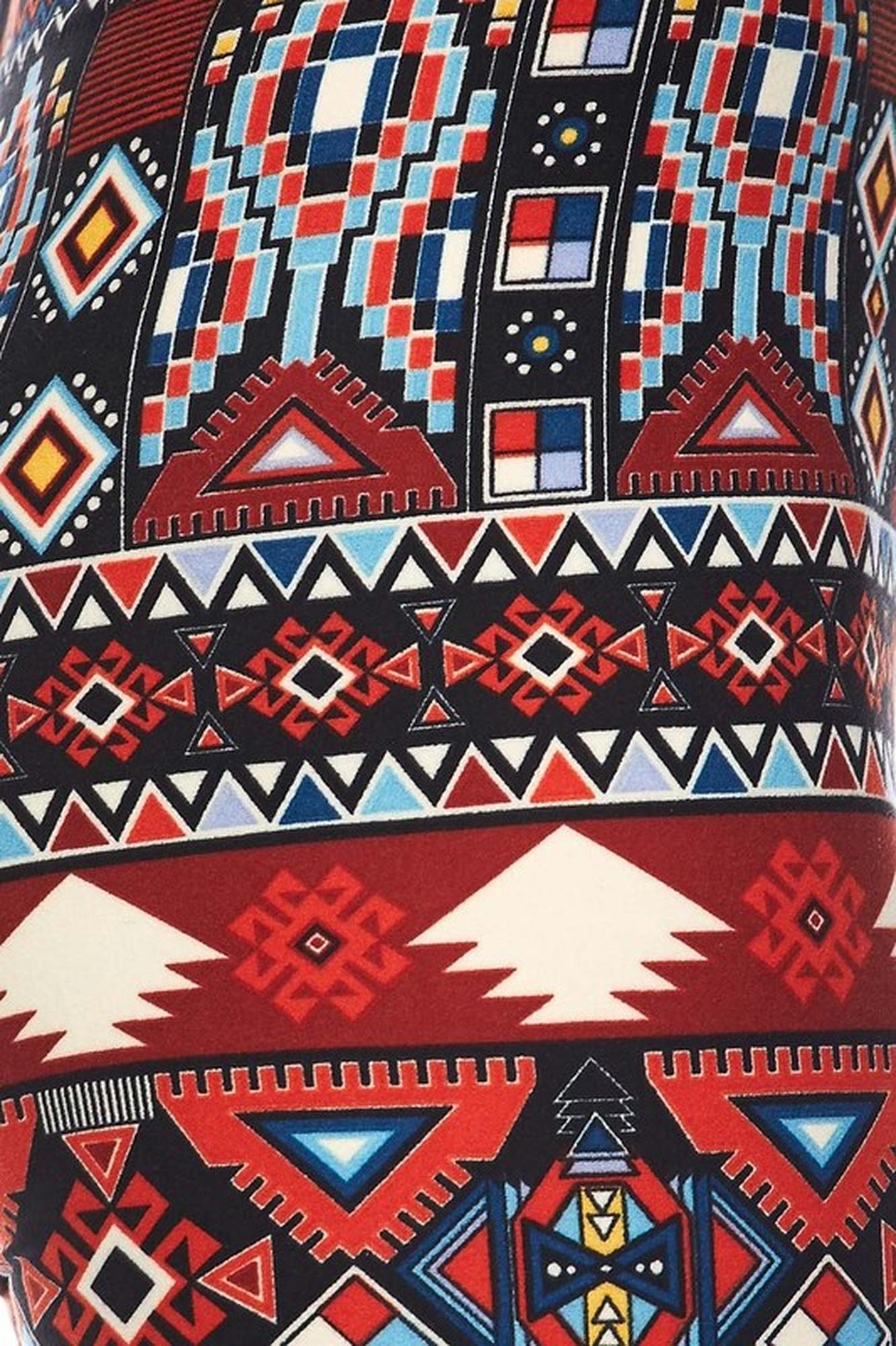 Buttery Smooth Red Tribal Kids Leggings