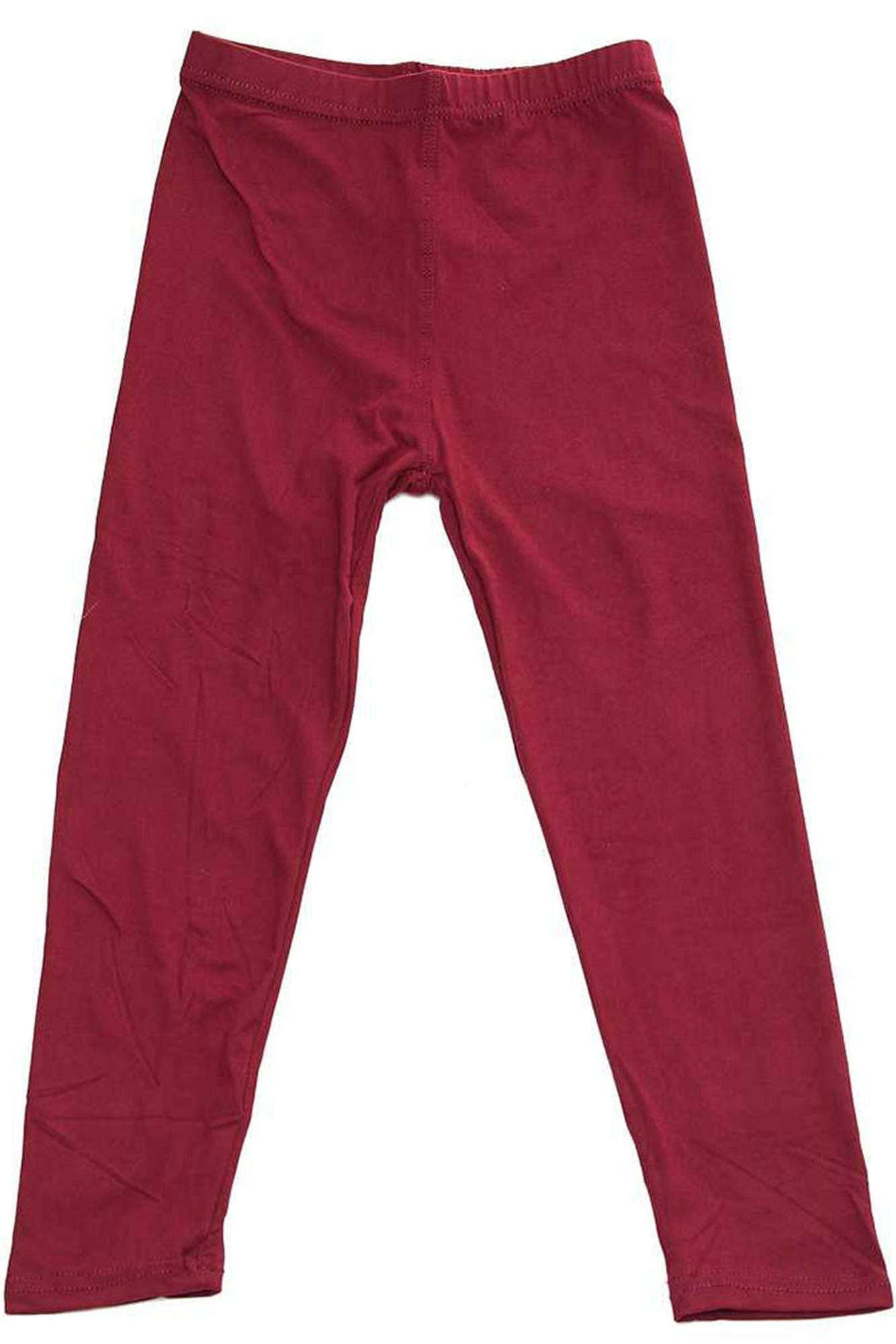 Buttery Smooth Solid Basic Kids Leggings | USA Fashion