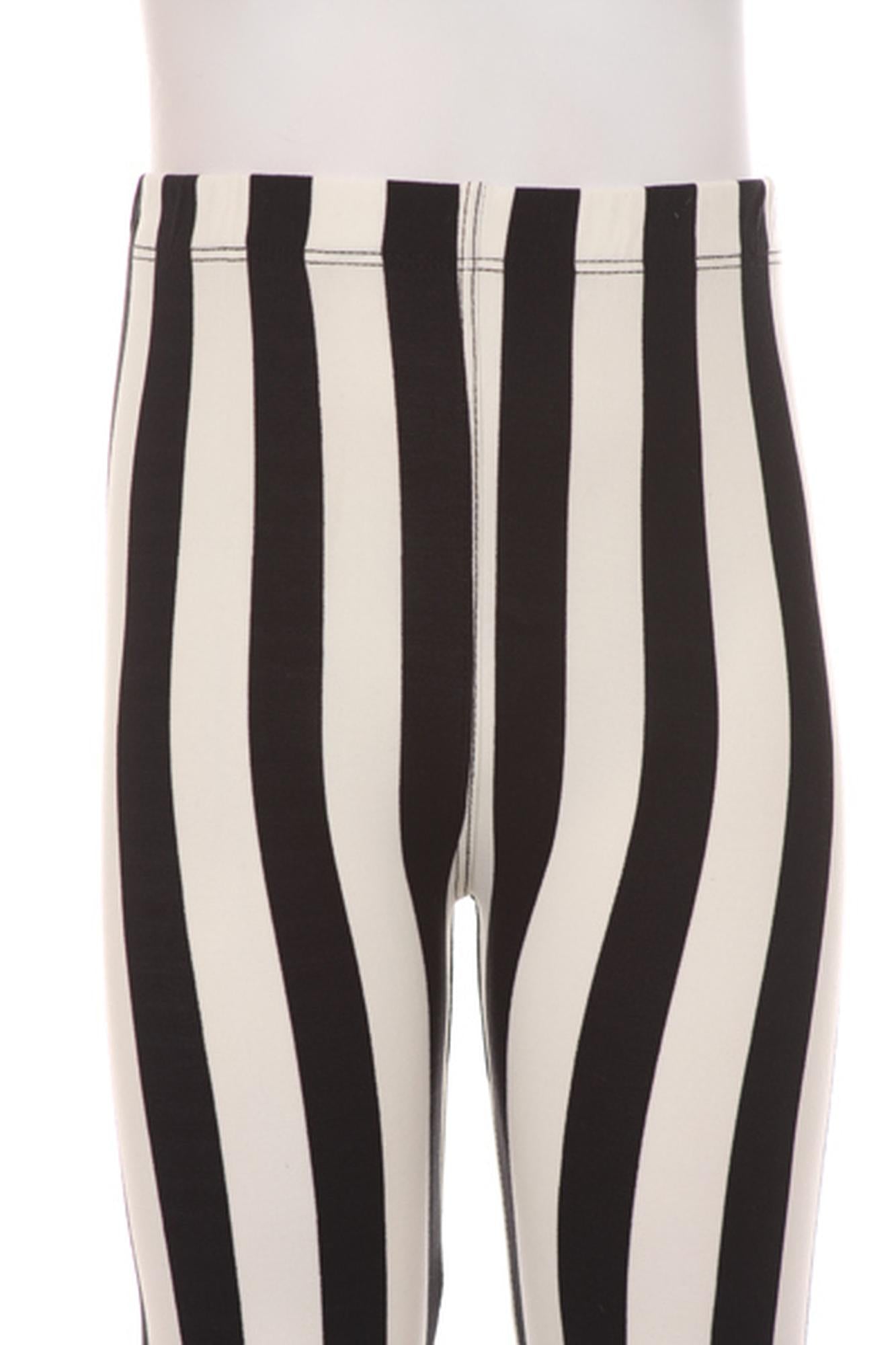 Vertical Wide Stripe Kids Leggings