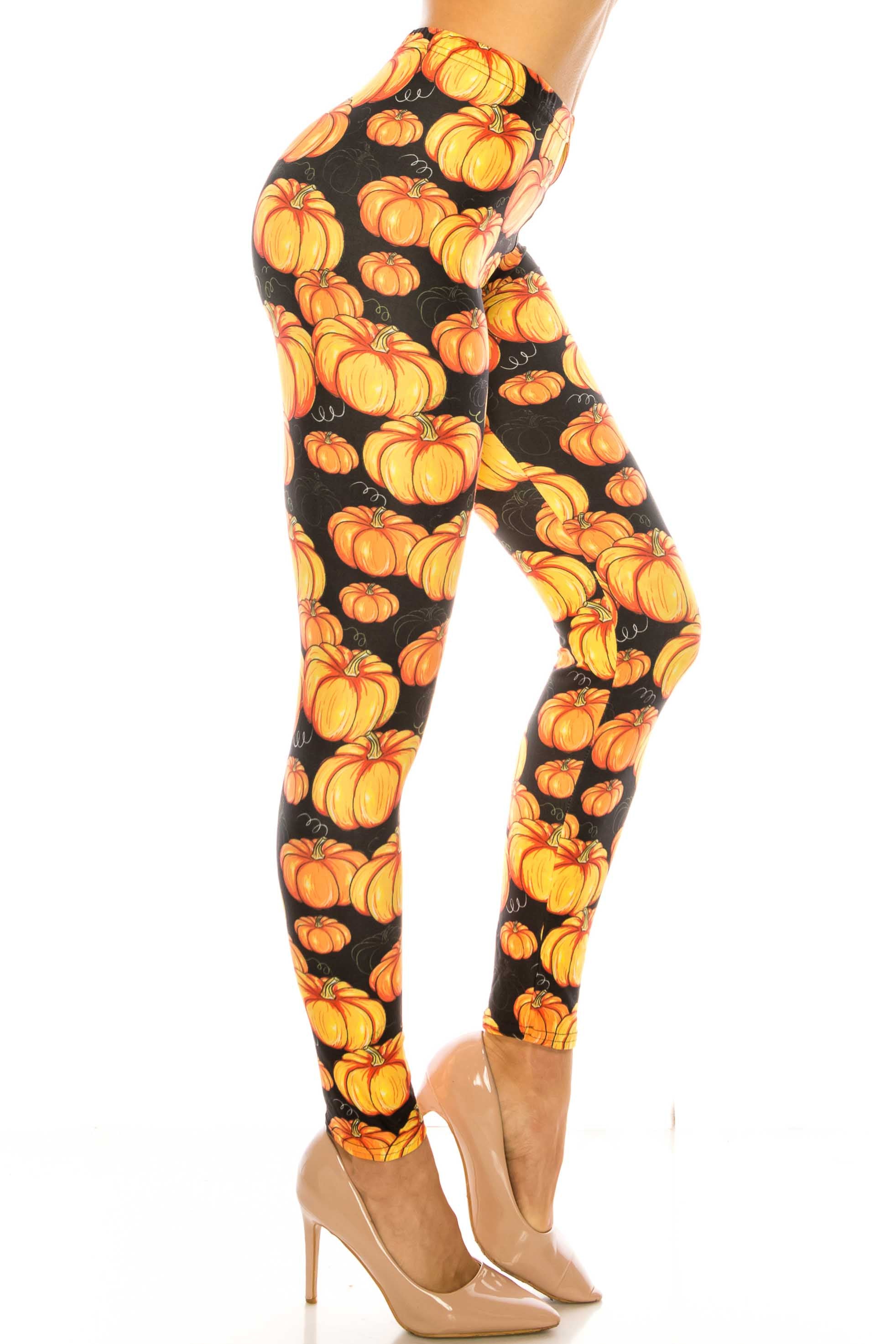 Creamy Soft Autumnal Pumpkins Kids Leggings | USA Fashion™