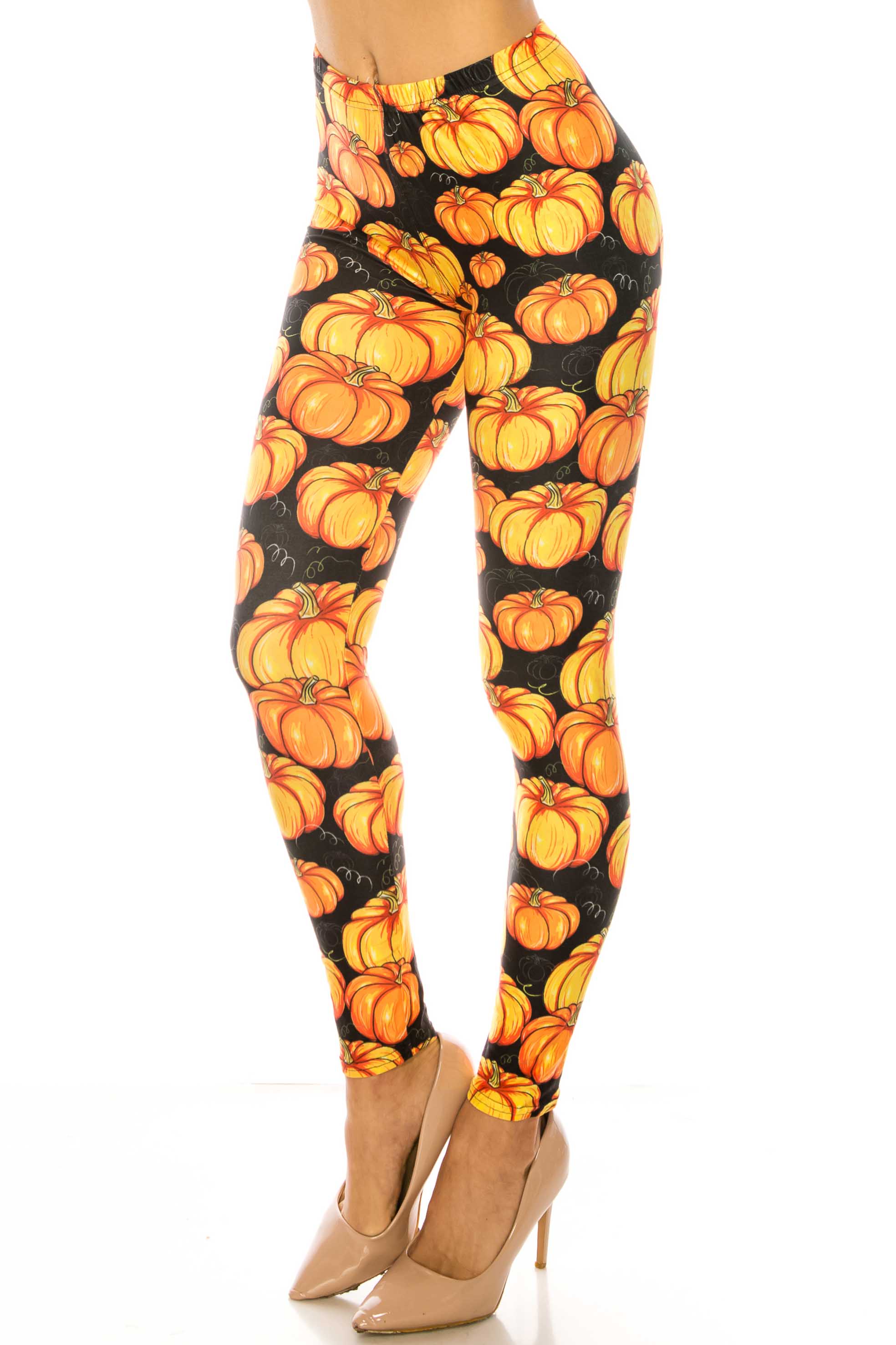 Creamy Soft Autumnal Pumpkins Kids Leggings - USA Fashion™