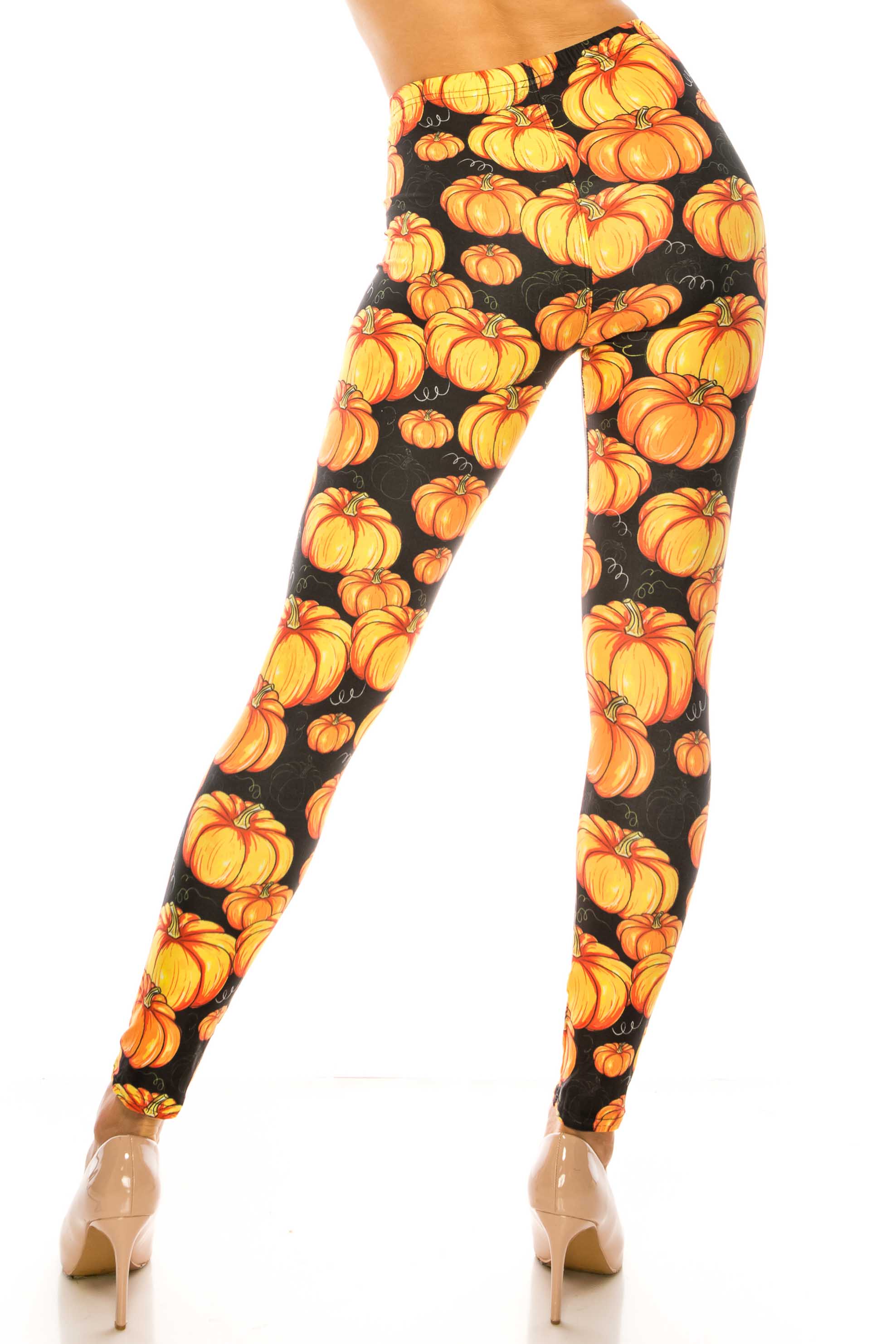 Creamy Soft Autumnal Pumpkins Kids Leggings | USA Fashion™