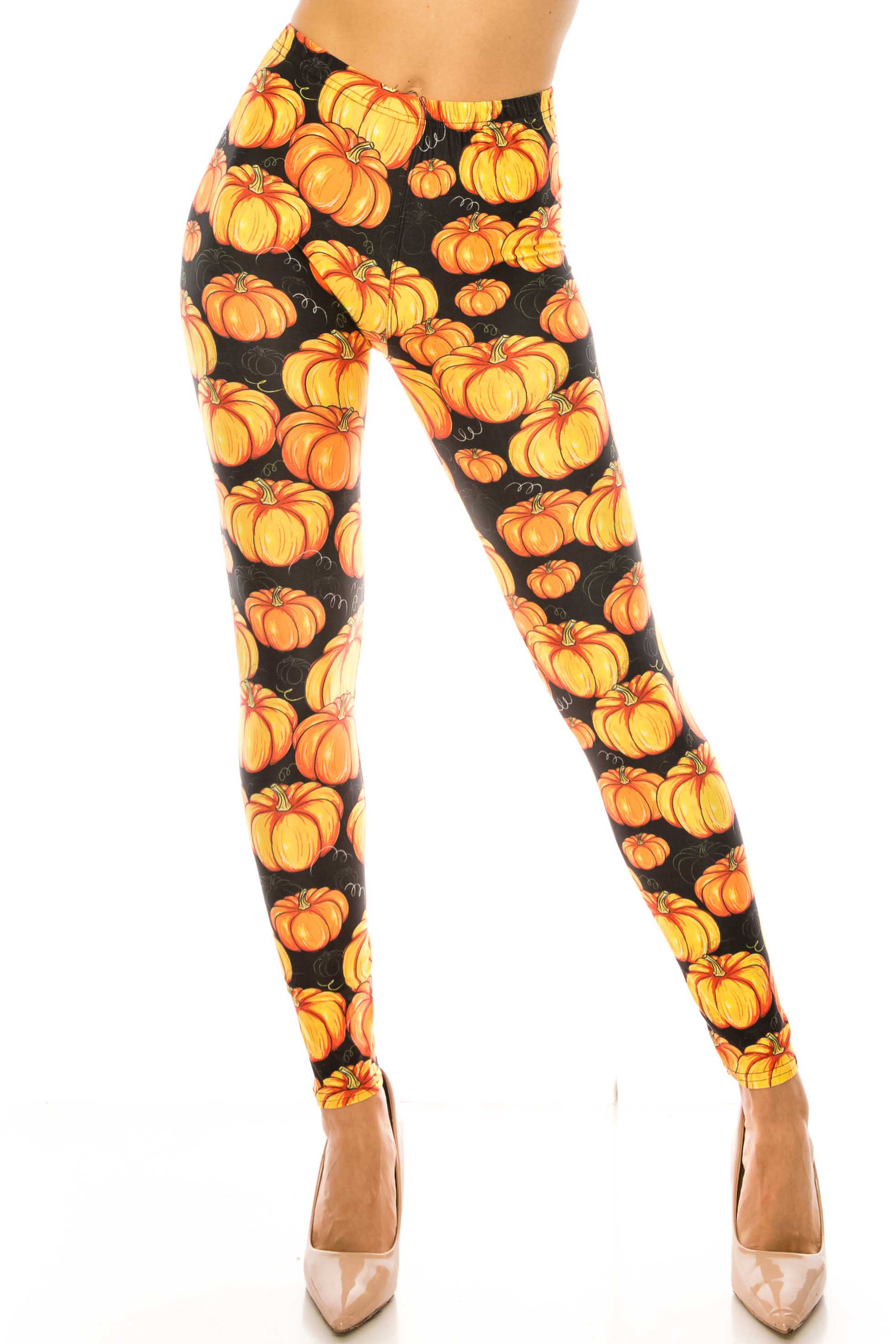 Creamy Soft Autumnal Pumpkins Kids Leggings | USA Fashion™