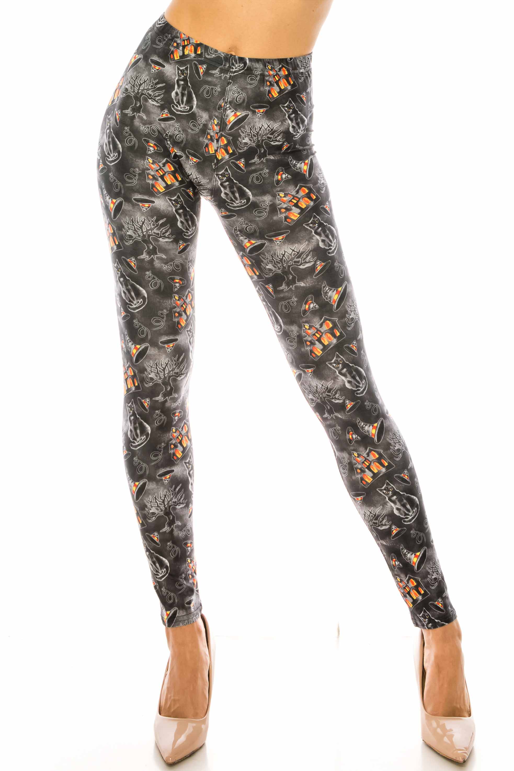 Creamy Soft Haunted Halloween Kids Leggings | USA Fashion™