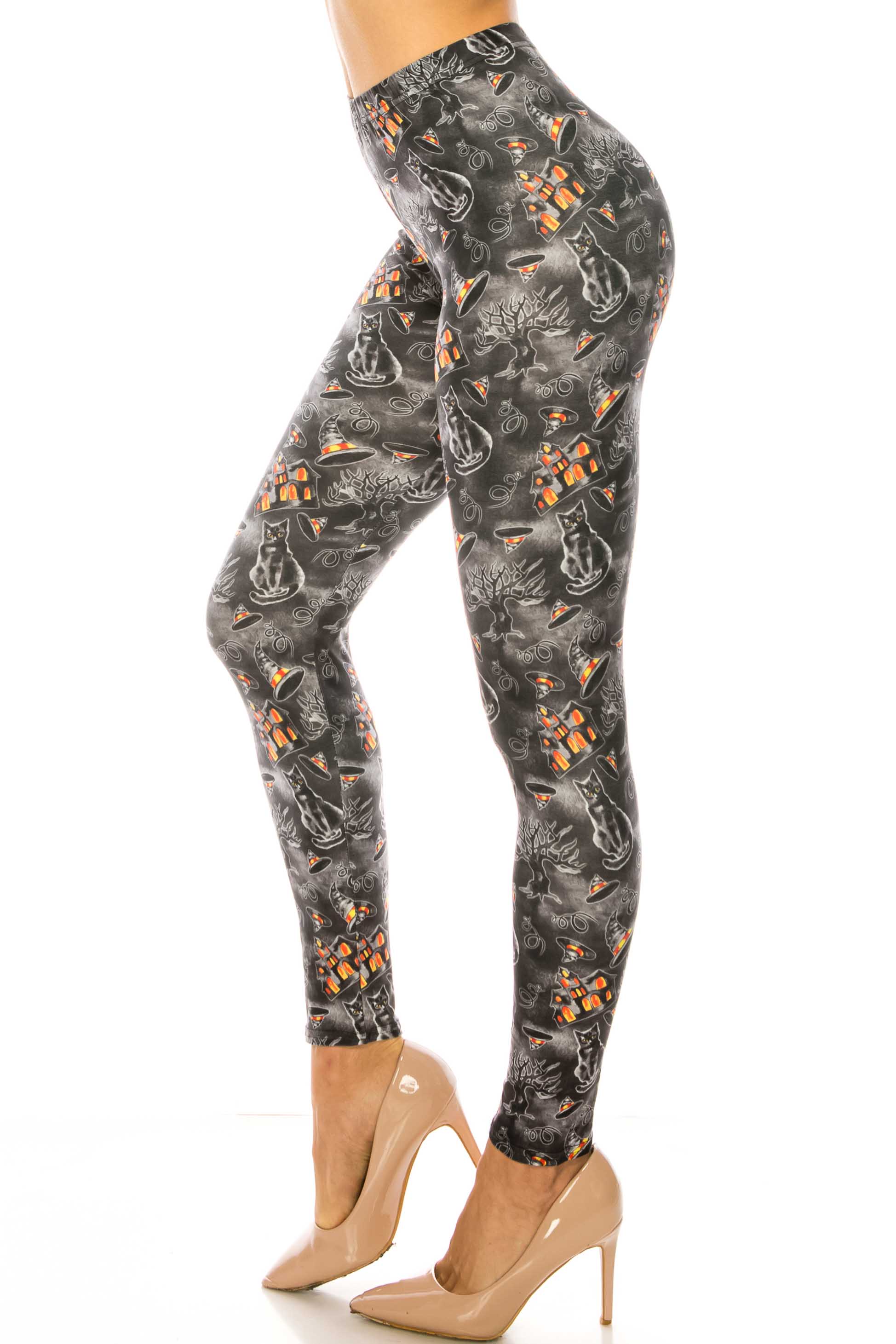 Creamy Soft Haunted Halloween Kids Leggings | USA Fashion™