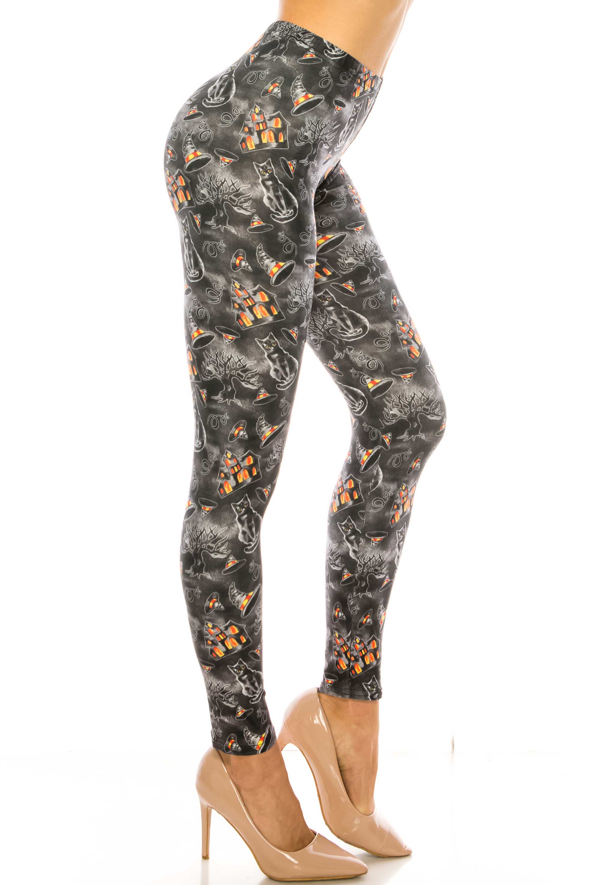 Creamy Soft Haunted Halloween Kids Leggings | USA Fashion™