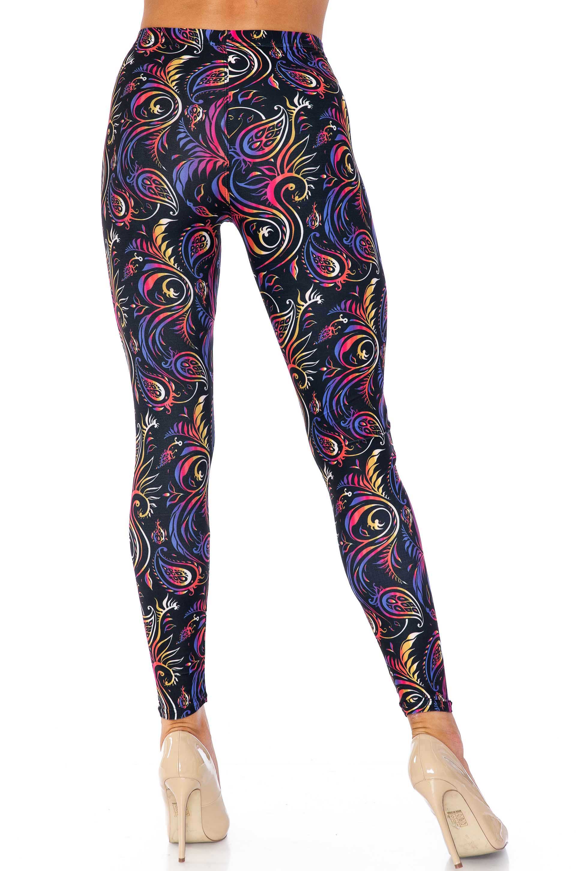 Creamy Soft Ombre Paisley Swirl Kids Leggings | USA Fashion™