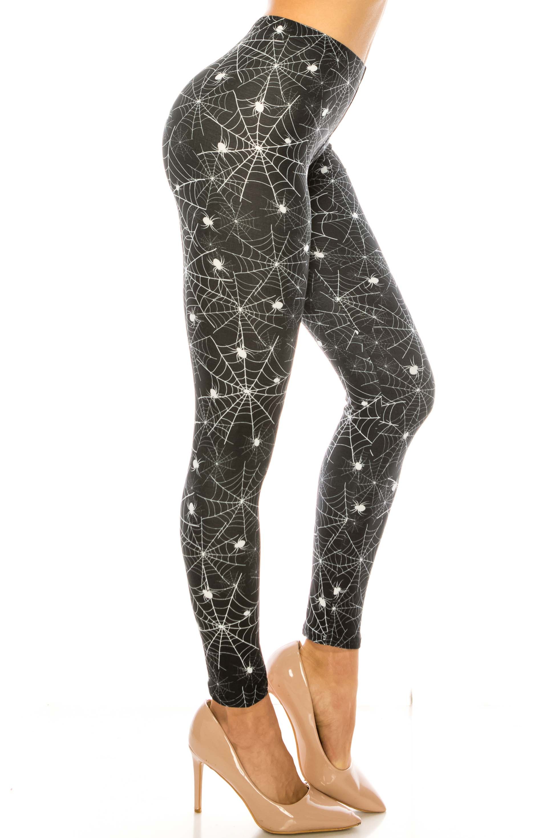 Creamy Soft Spiders and Spiderwebs Kids Leggings | USA Fashion™