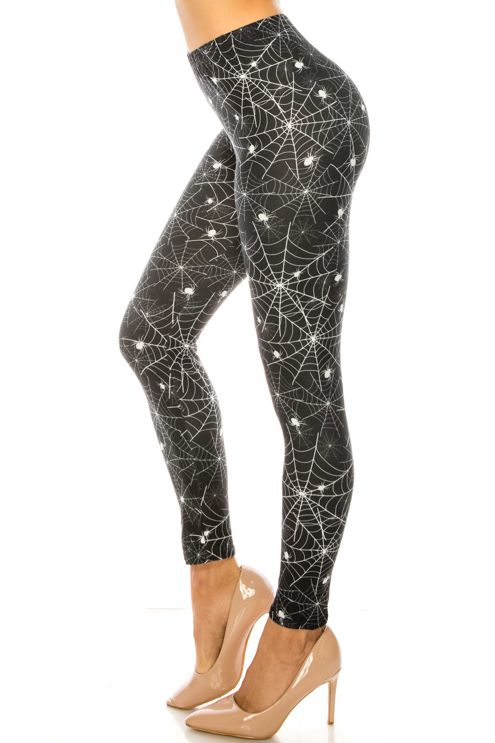 Creamy Soft Spiders and Spiderwebs Kids Leggings | USA Fashion™