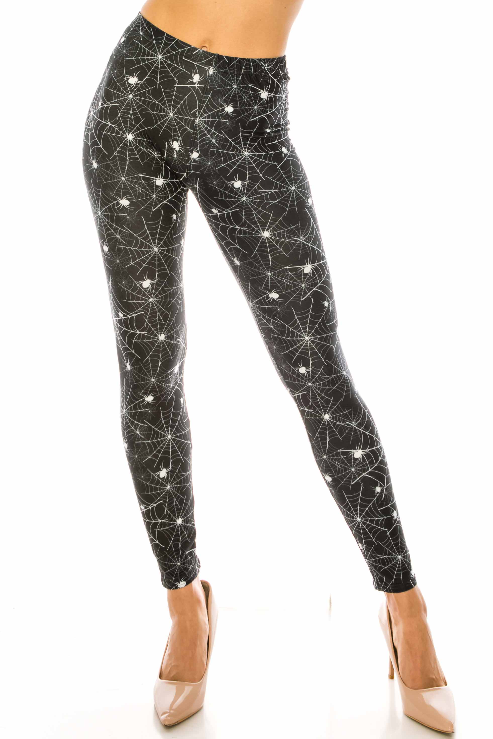 Creamy Soft Spiders and Spiderwebs Kids Leggings | USA Fashion™