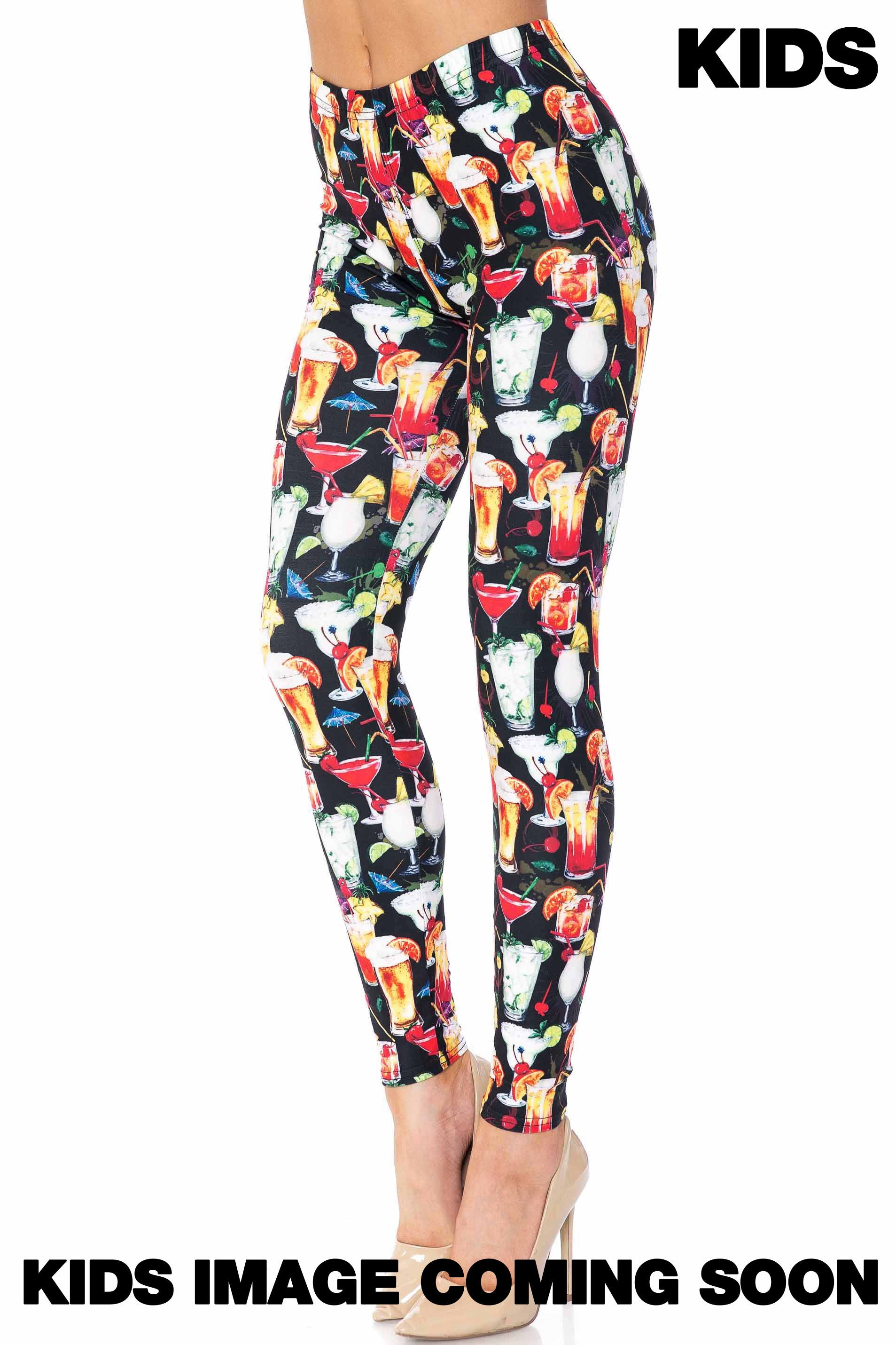 Creamy Soft Tropical Cocktails Kids Leggings - USA Fashion™