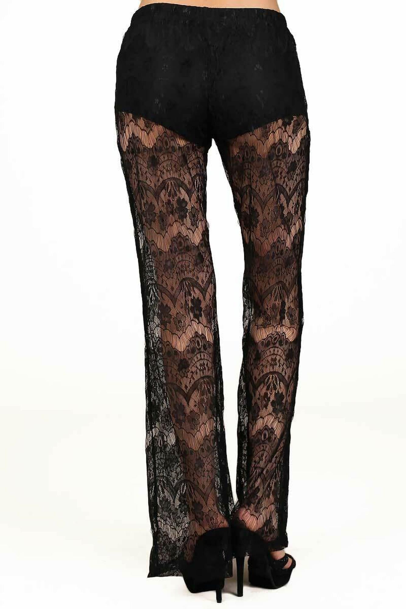 Sultry Lace Wide Leg Pants