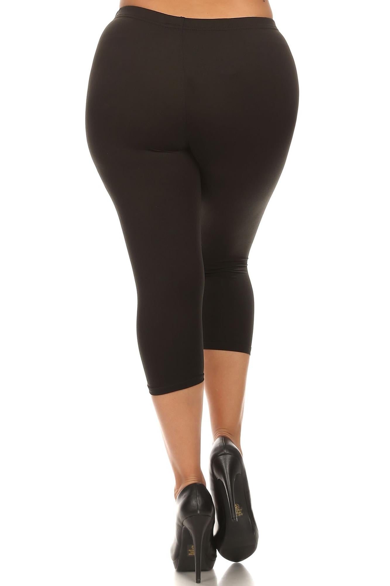 Buttery Smooth Basic Solid Plus Size Capris | New Mix