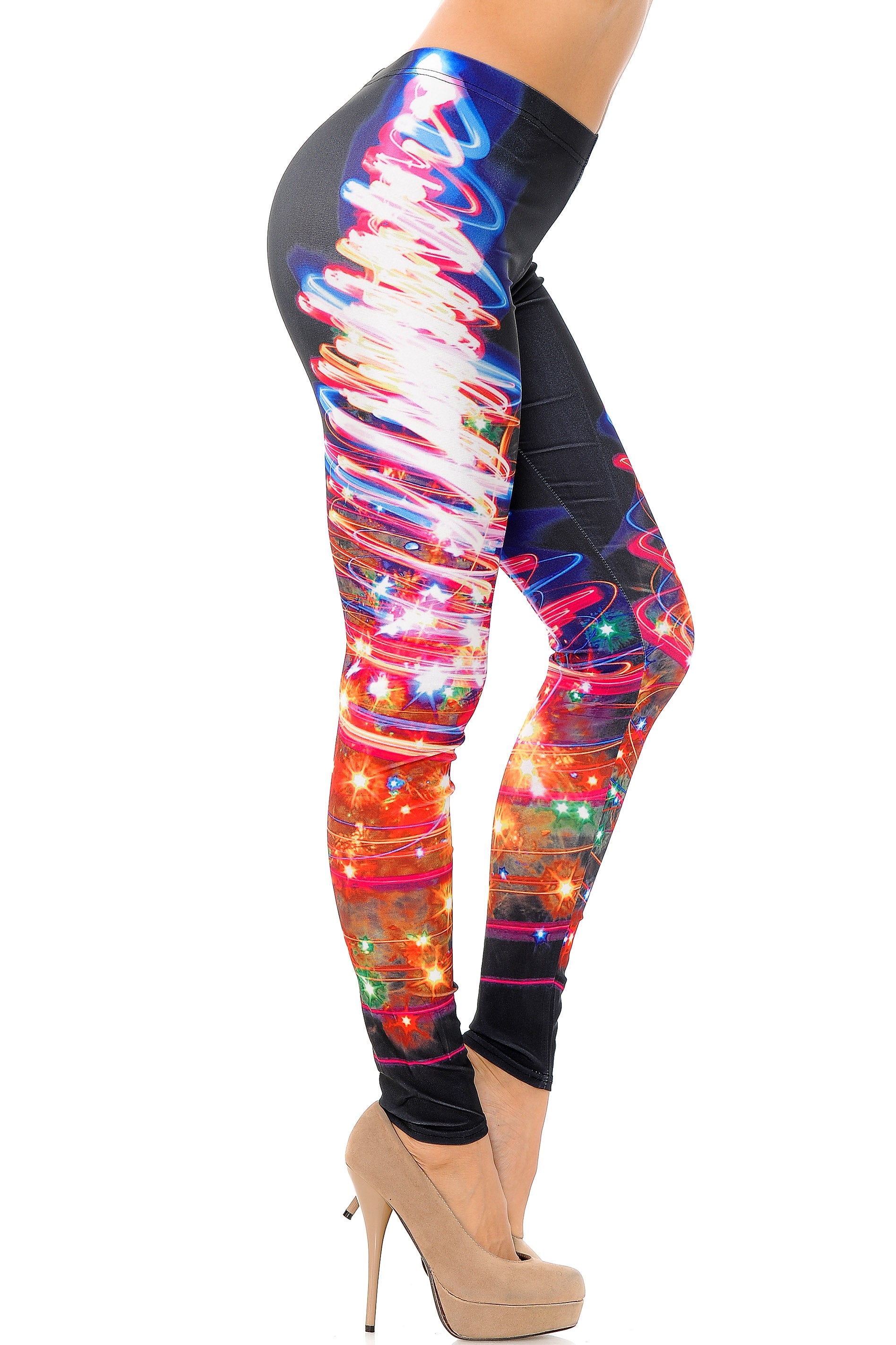 Electric Christmas Tree Leggings | Plus Size