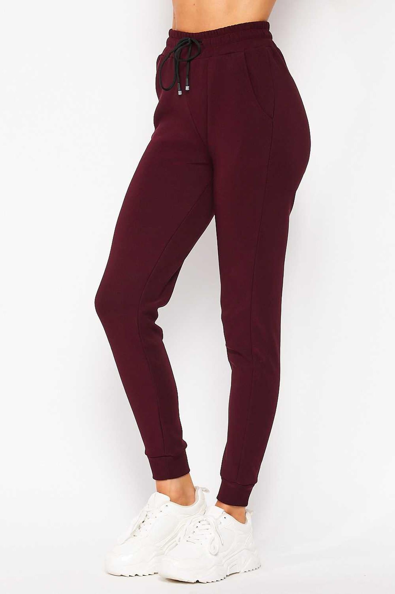 Scuba Solid Thick Fleece Lined Jogger with Drawstring | Plus Size