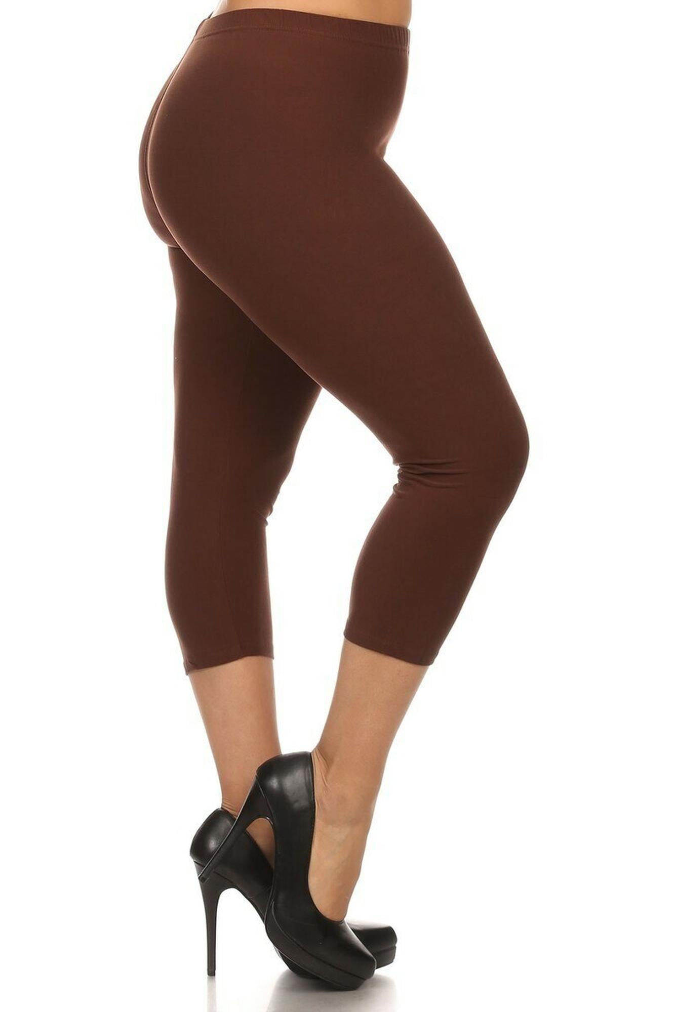 Buttery Smooth Basic Solid Plus Size Capris | New Mix