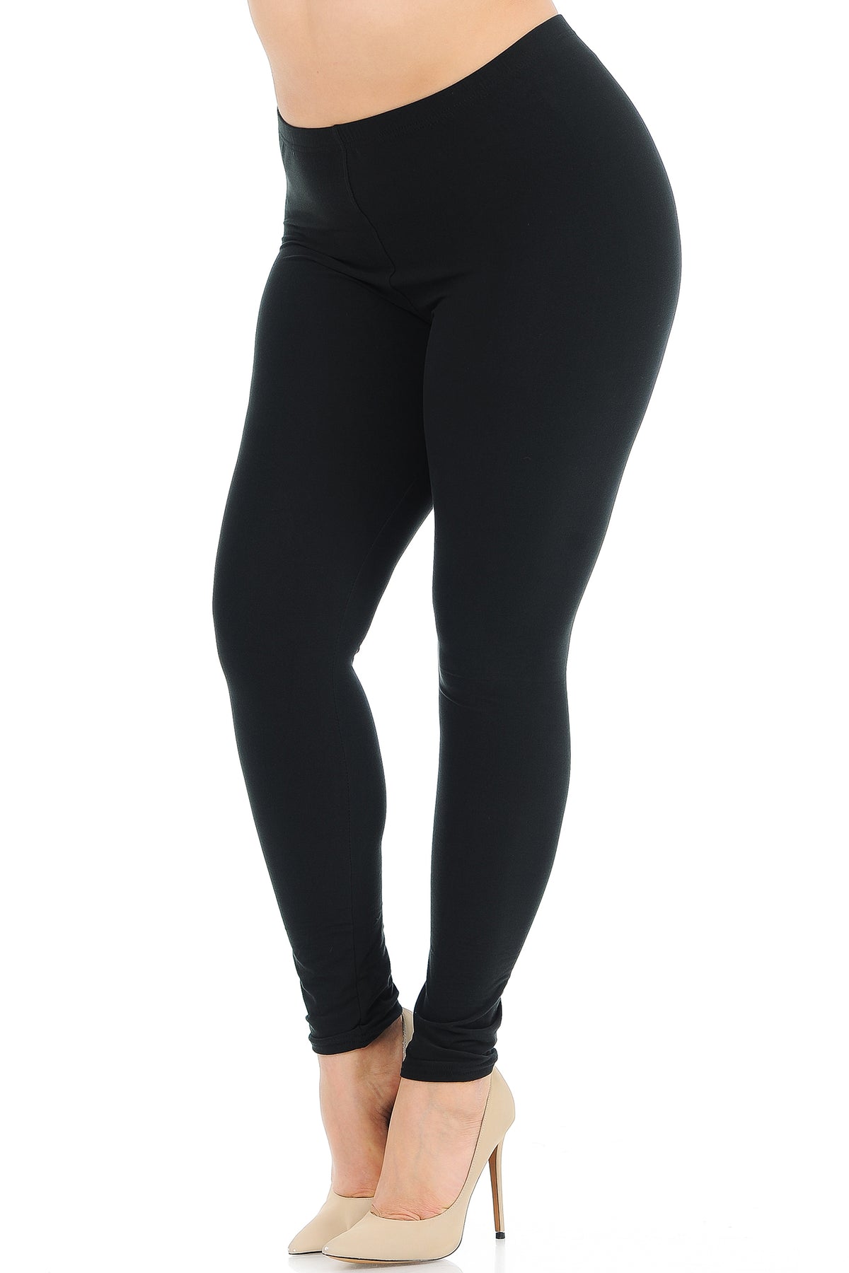 Brushed Basic Solid Plus Size Leggings | New Mix