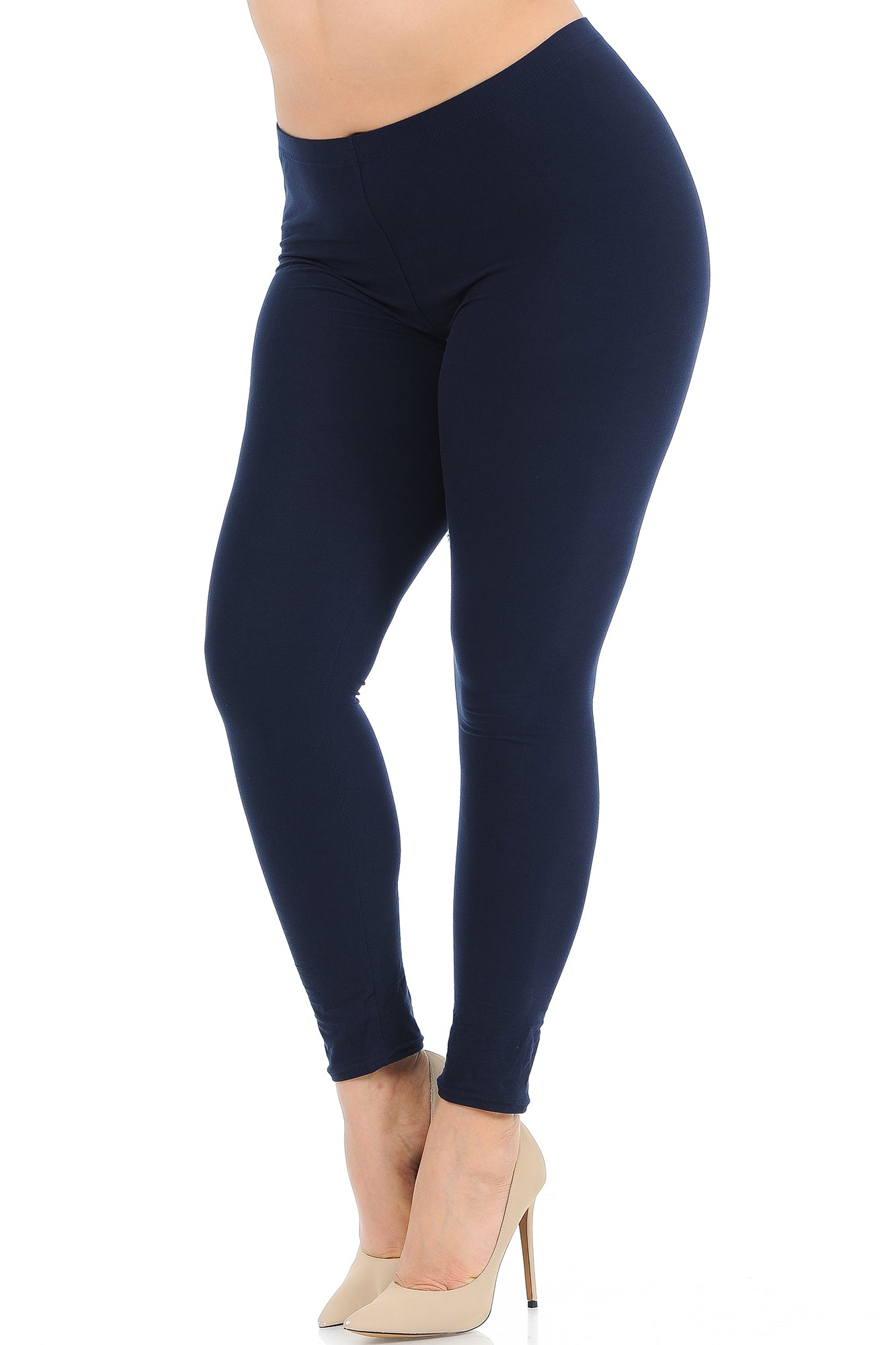 Brushed Basic Solid Plus Size Leggings | New Mix