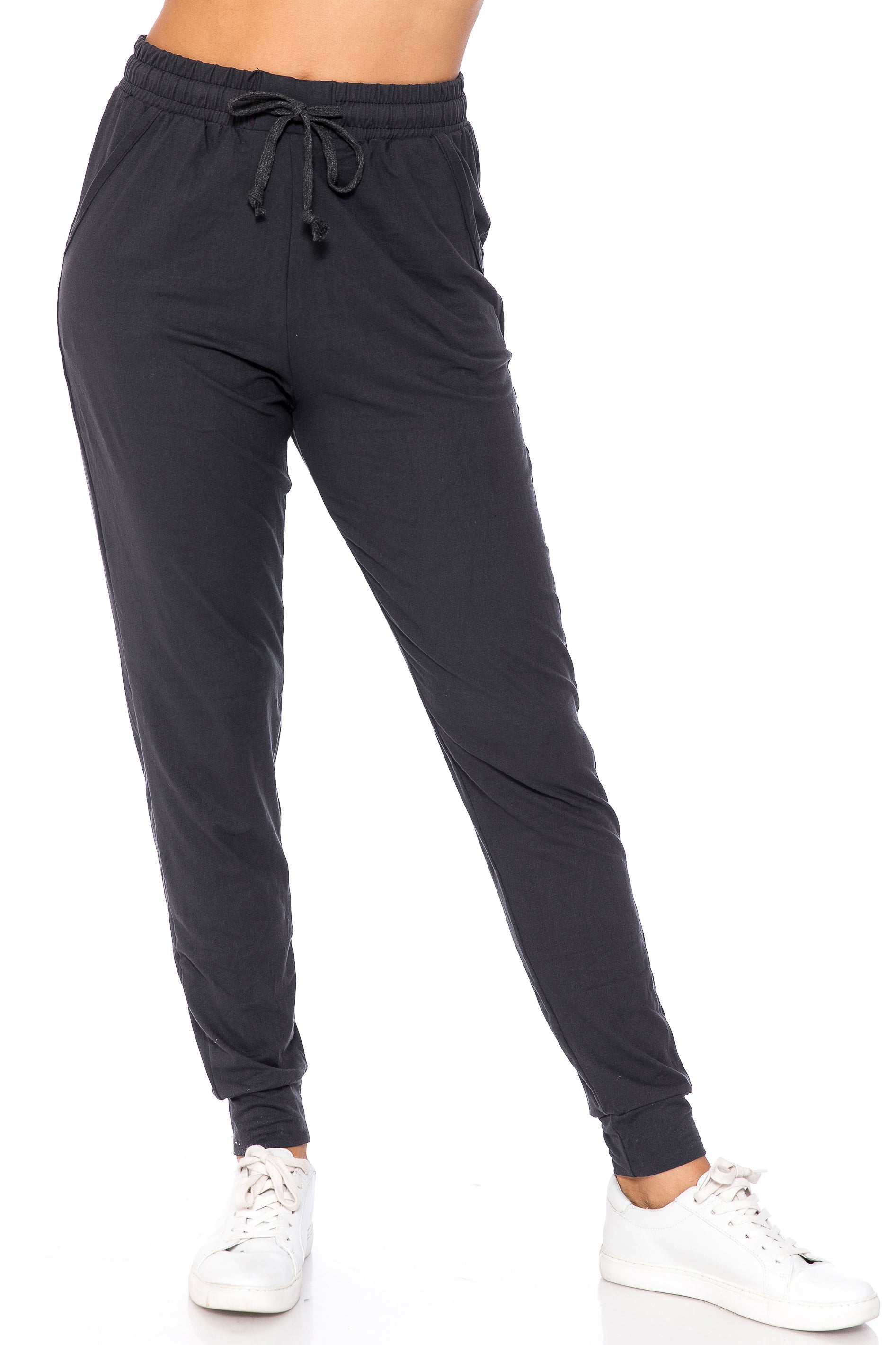 Buttery Smooth Basic Solid Plus Size Joggers | New Mix