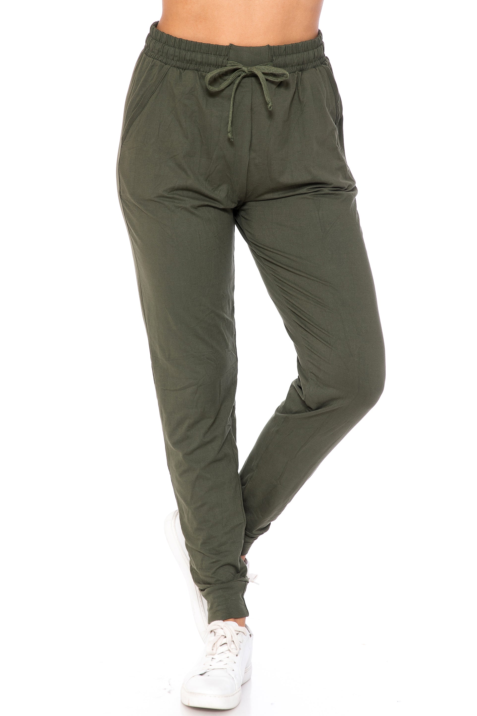 Buttery Smooth Basic Solid Plus Size Joggers | New Mix