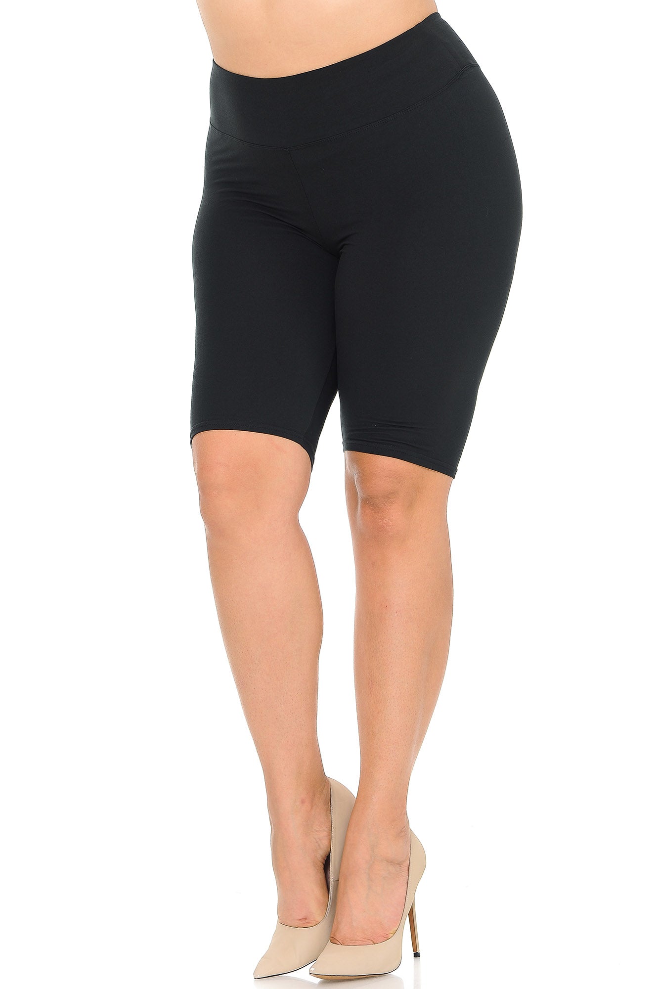 Buttery Smooth Basic Solid Plus Size Biker Shorts - 3 Inch