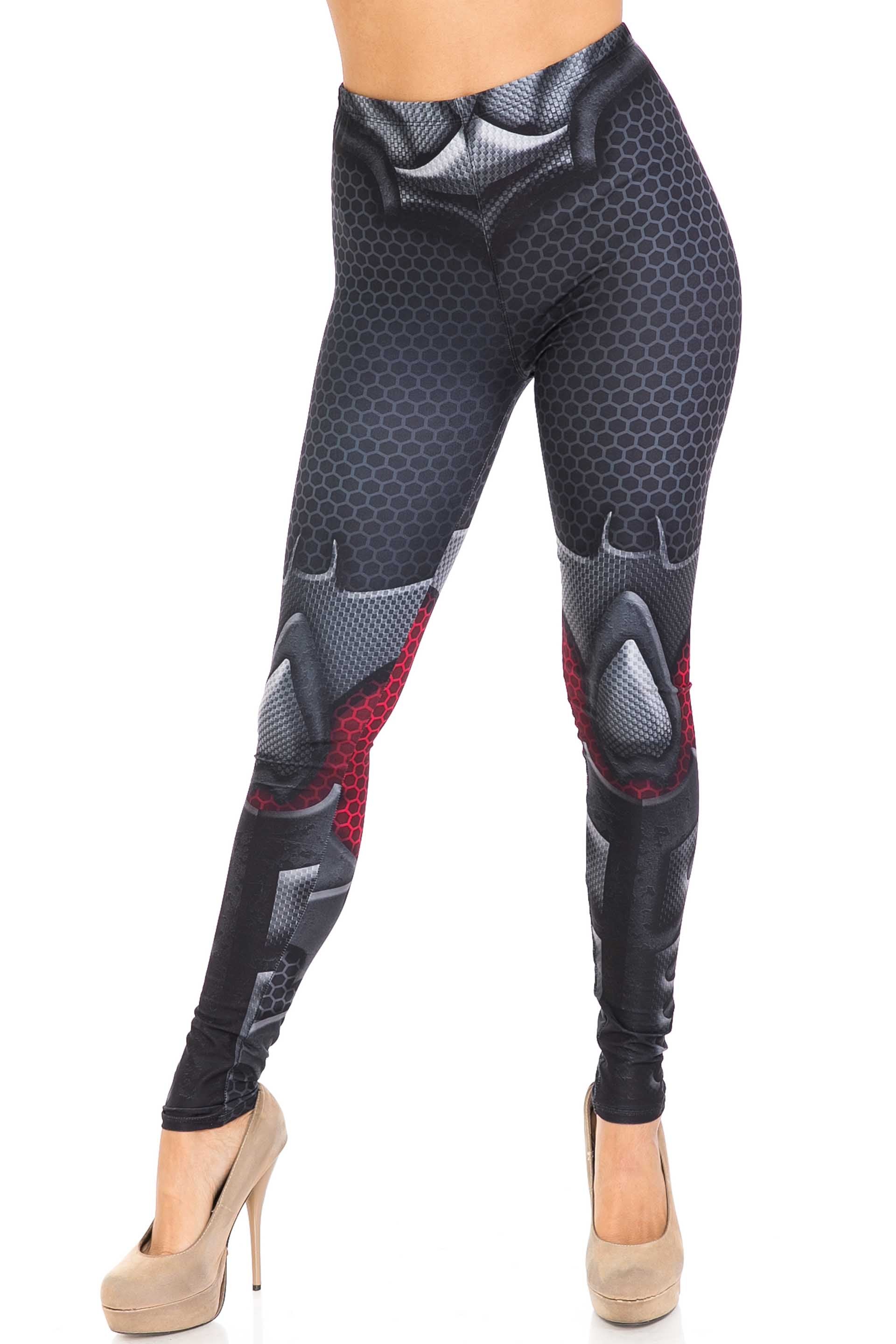Creamy Soft Pretty Avenger Plus Size Leggings - USA Fashion (One Size Plus,Black)