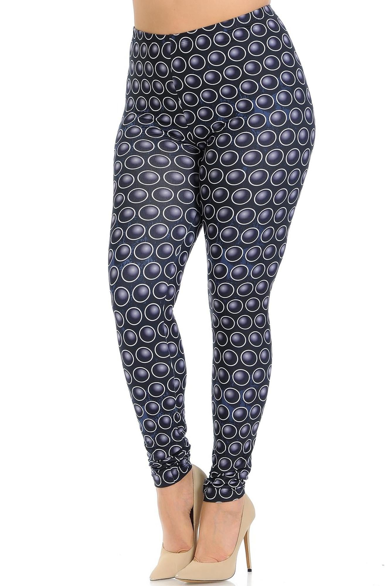 Creamy Soft 3D Ball Bearing Plus Size Leggings - Signature Collection (One Size Plus,Charcoal)