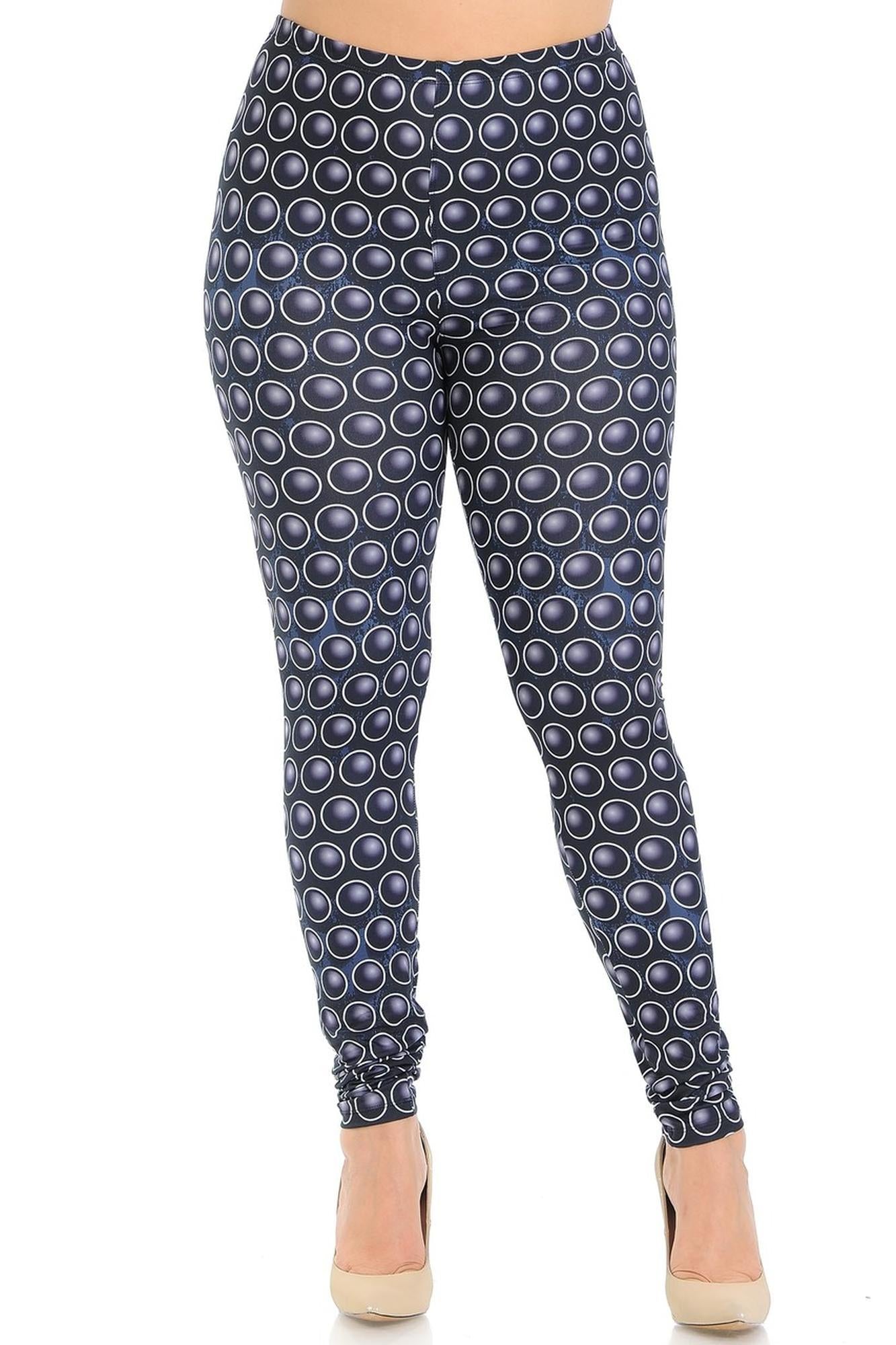Creamy Soft 3D Ball Bearing Plus Size Leggings - Signature Collection (One Size Plus,Charcoal)