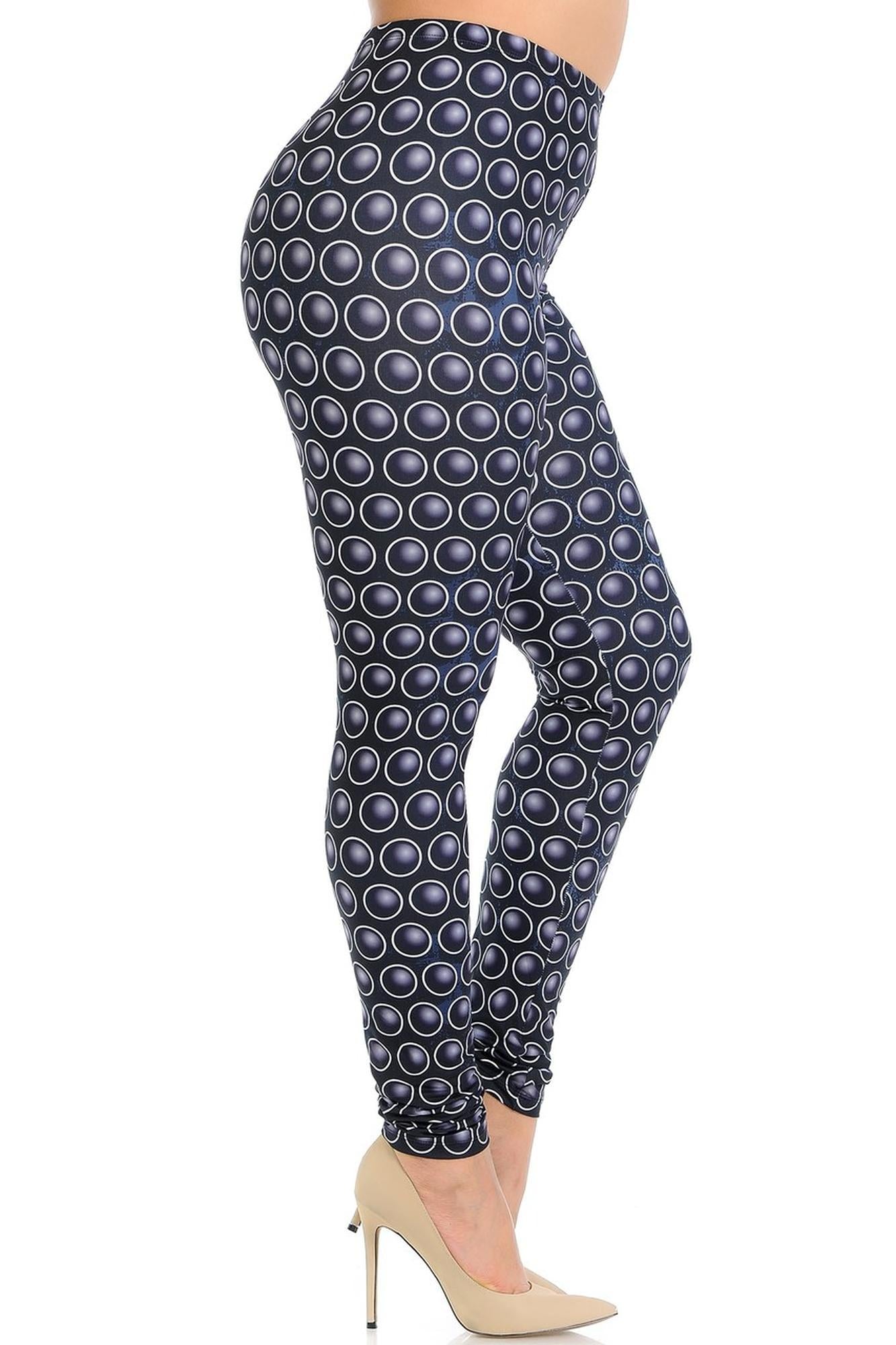 Creamy Soft 3D Ball Bearing Plus Size Leggings - Signature Collection (One Size Plus,Charcoal)