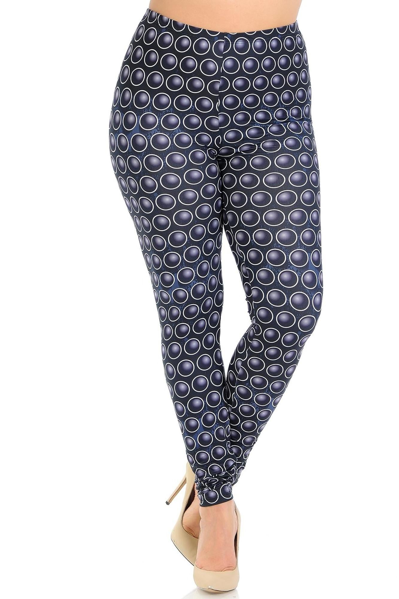 Creamy Soft 3D Ball Bearing Plus Size Leggings - Signature Collection (One Size Plus,Charcoal)