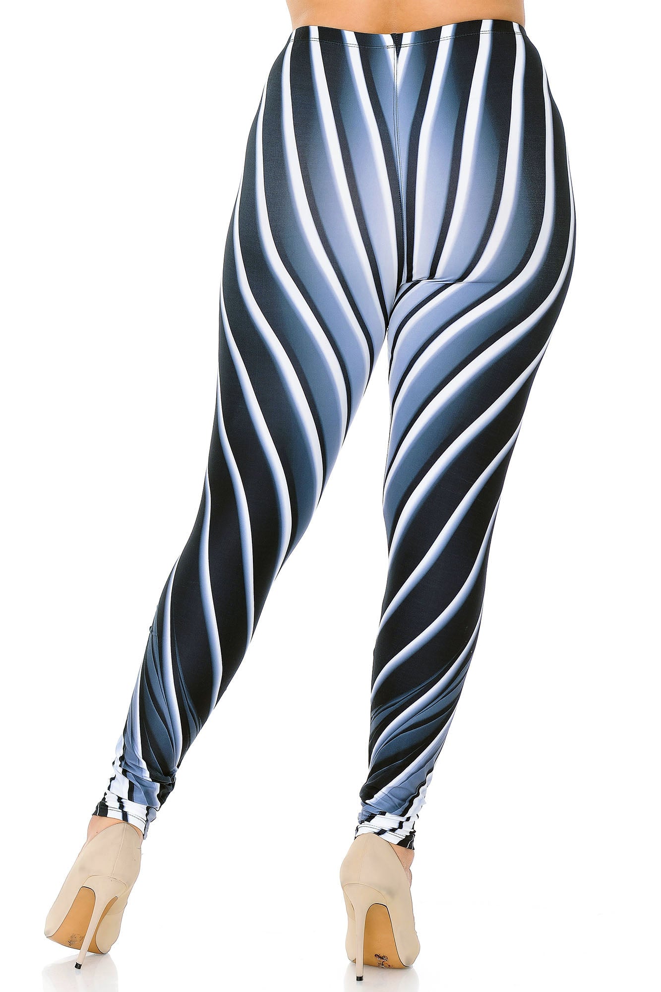 Creamy Soft Contour Body Lines Plus Size Leggings | USA Fashion (One Size Plus,Black)