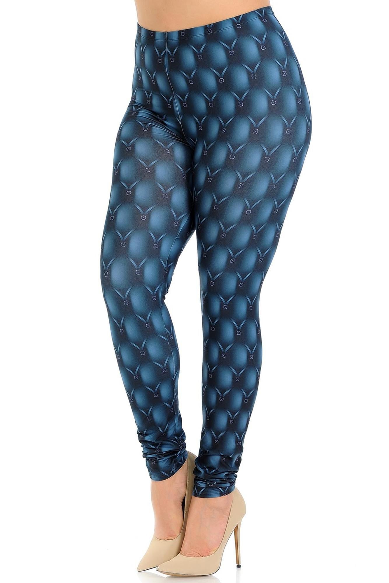 Creamy Soft Lavish Empress Plus Size Leggings - Signature Collection (One Size Plus,Teal)