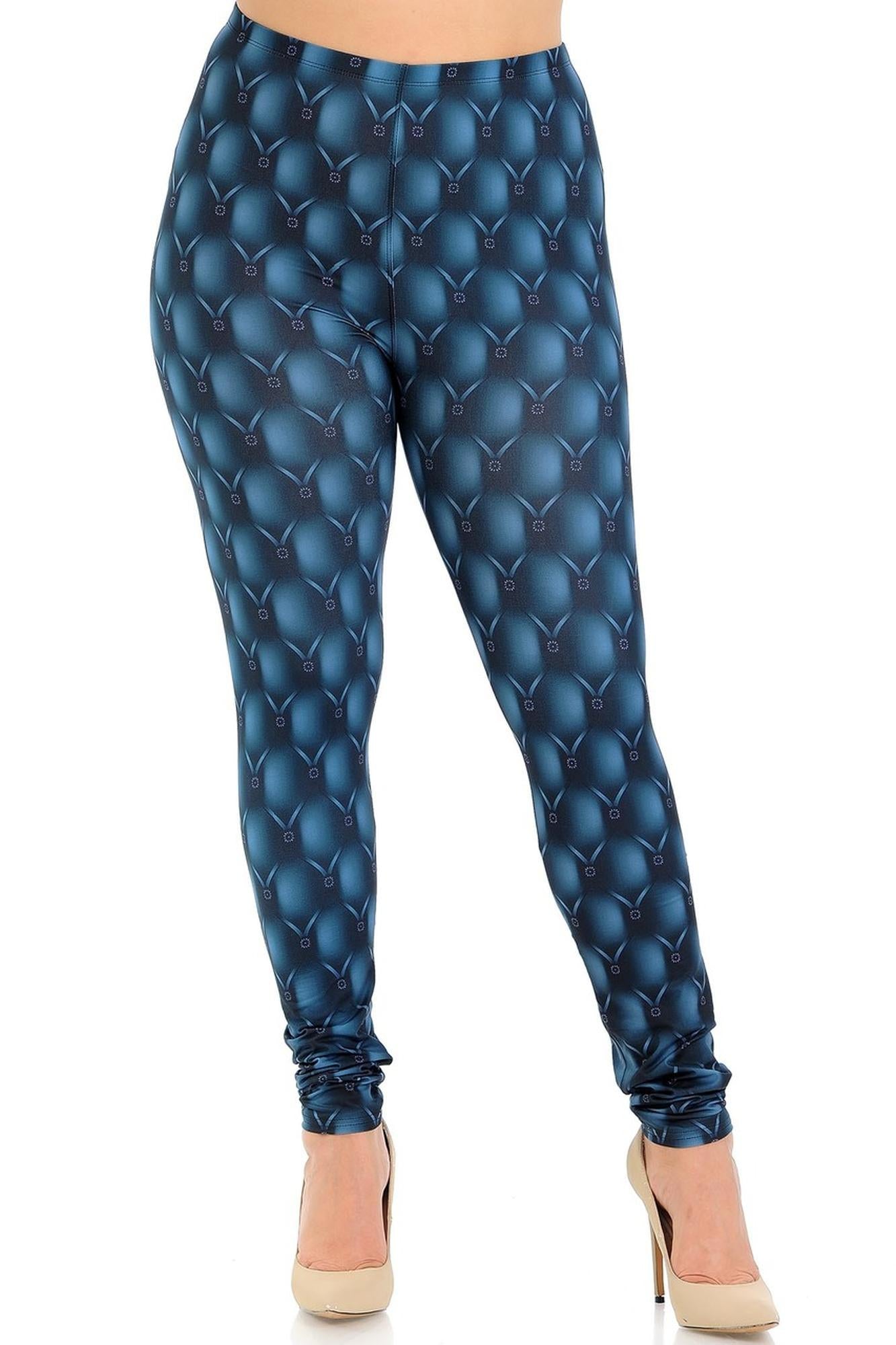 Creamy Soft Lavish Empress Plus Size Leggings - Signature Collection (One Size Plus,Teal)